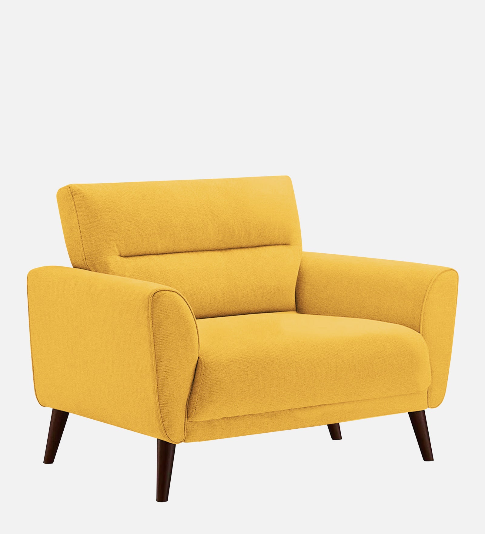 Castro Fabric 1 Seater Sofa In Bold Yellow Colour - Febonic Living
