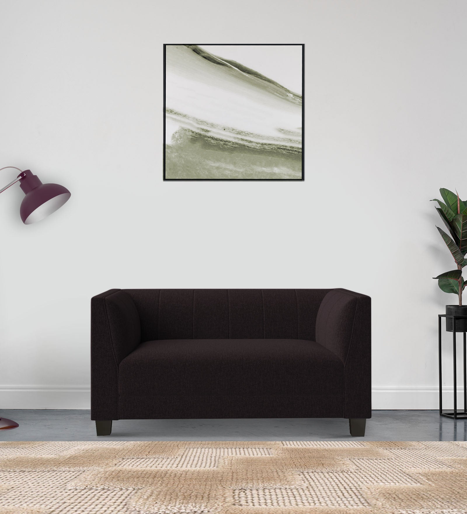 Chastin Fabric 2 Seater Sofa In Cara Brown Colour - Febonic Living