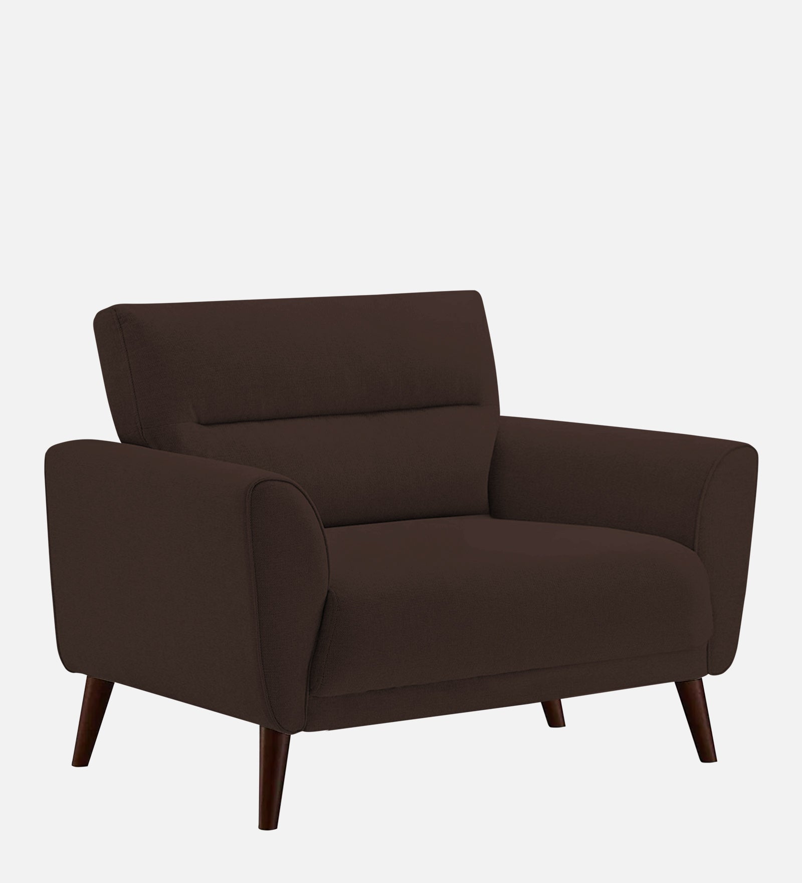 Castro Fabric 1 Seater Sofa In Coffee Brown Colour - Febonic Living