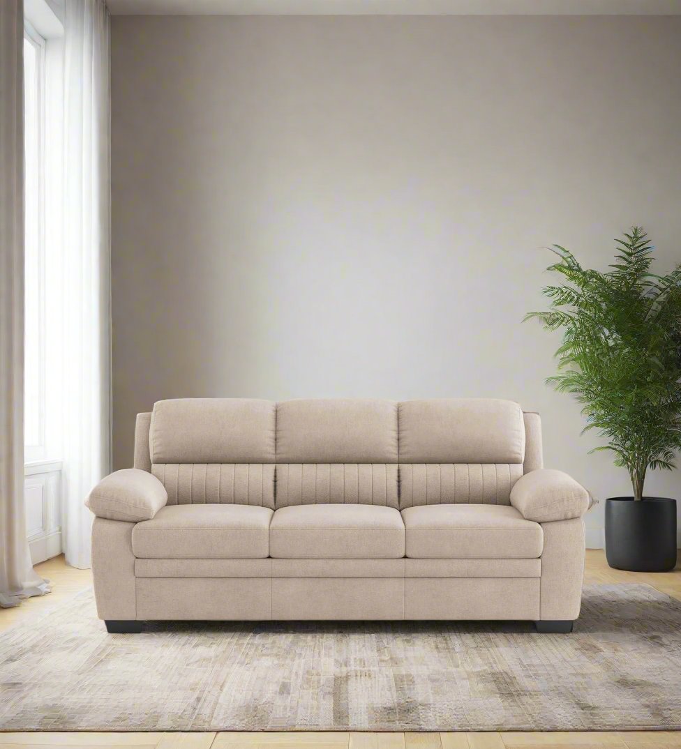 Miranda Velvet 3 Seater Sofa In Camel Beige Colour - Febonic Living