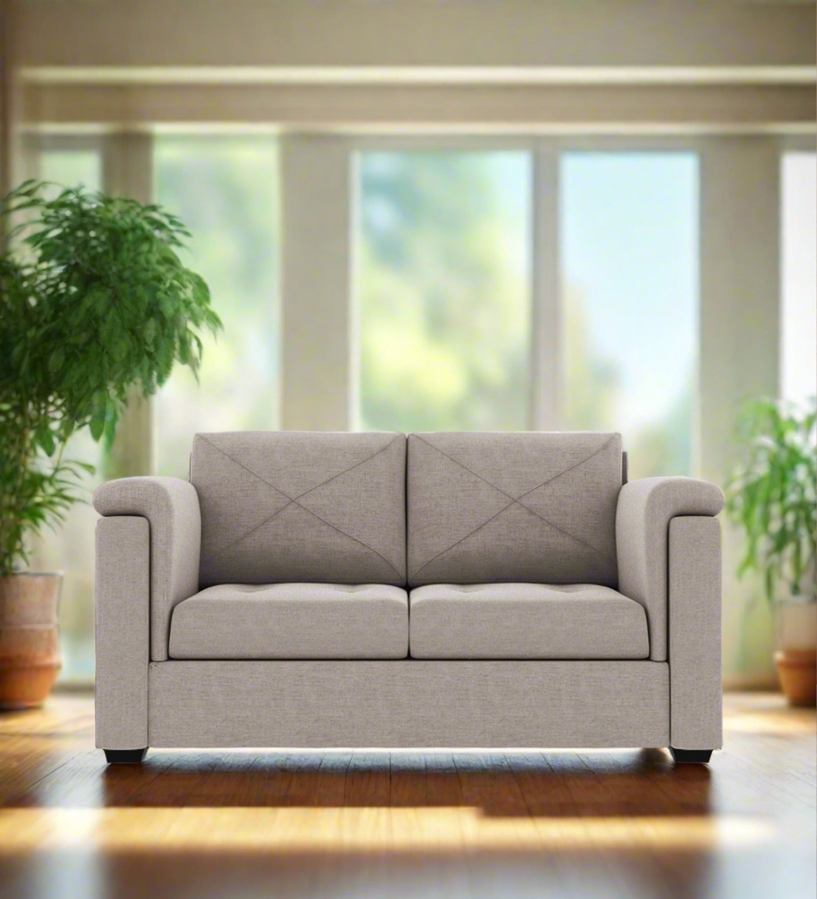 Andres Fabric 2 Seater Sofa In Storm Grey Colour - Febonic Living