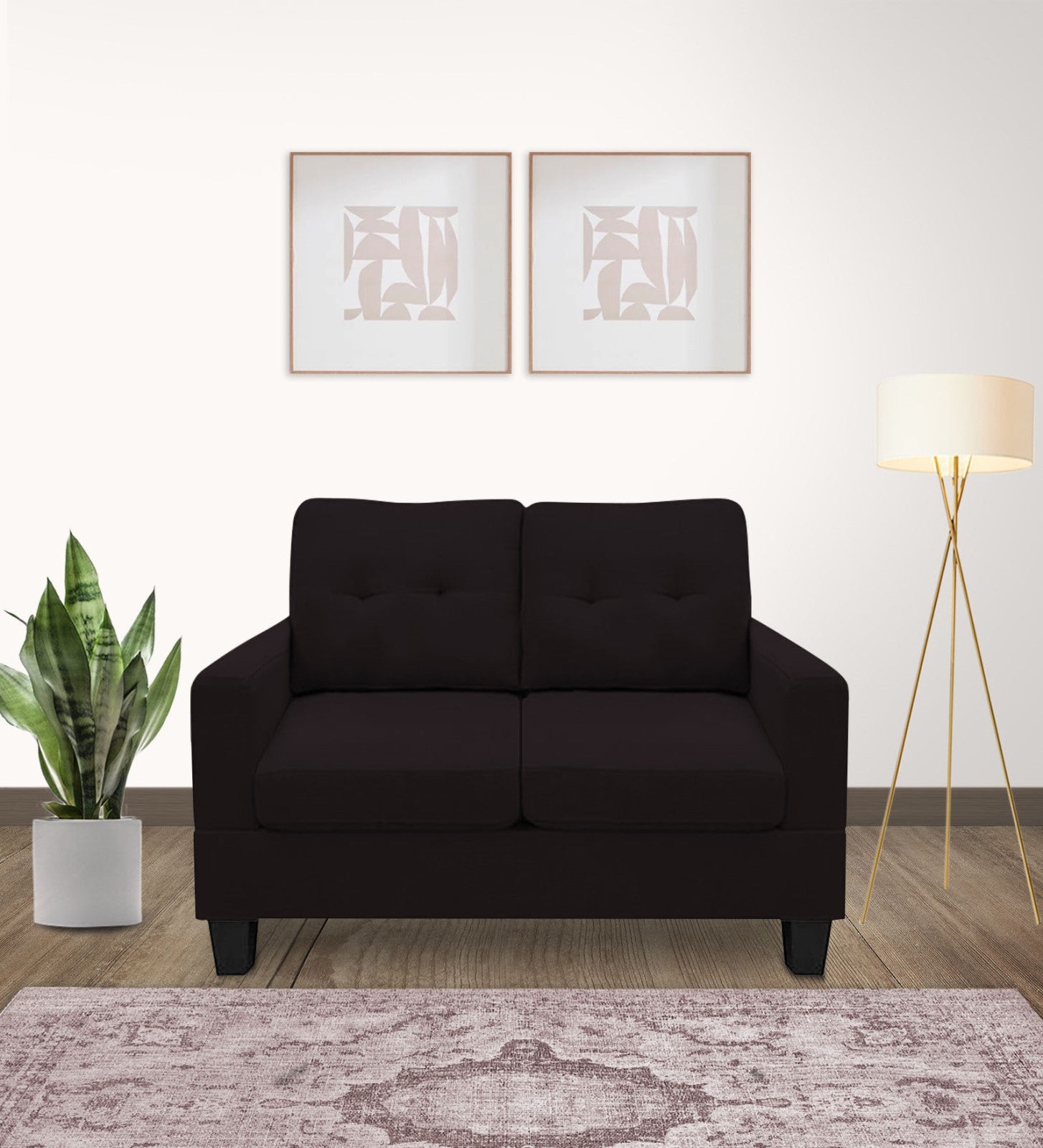 Thomas Fabric 2 Seater Sofa in Cara Brown Colour