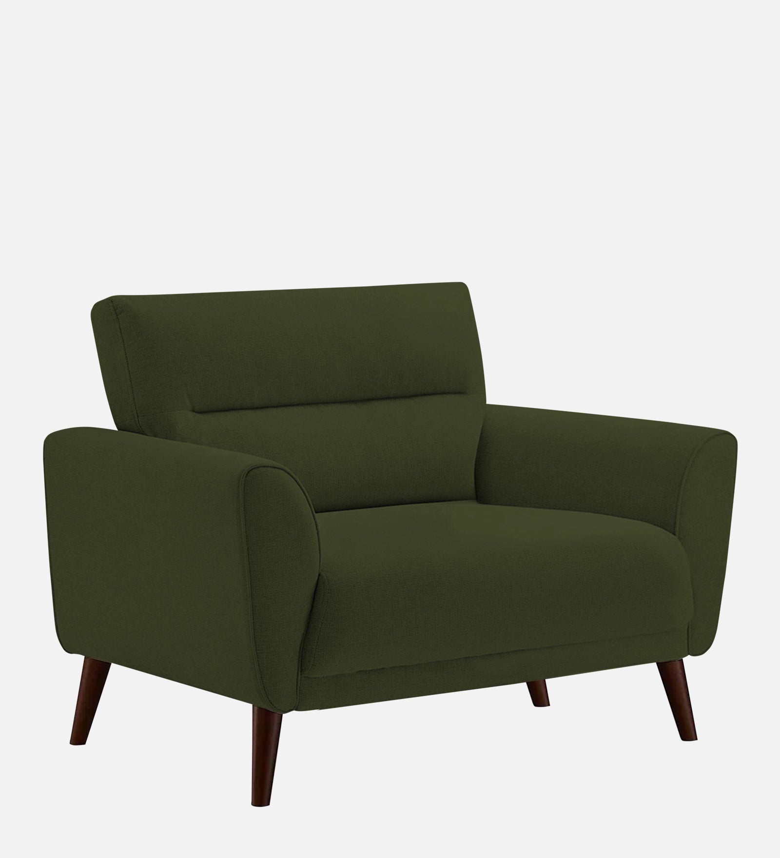 Castro Fabric 1 Seater Sofa In Olive Green Colour - Febonic Living