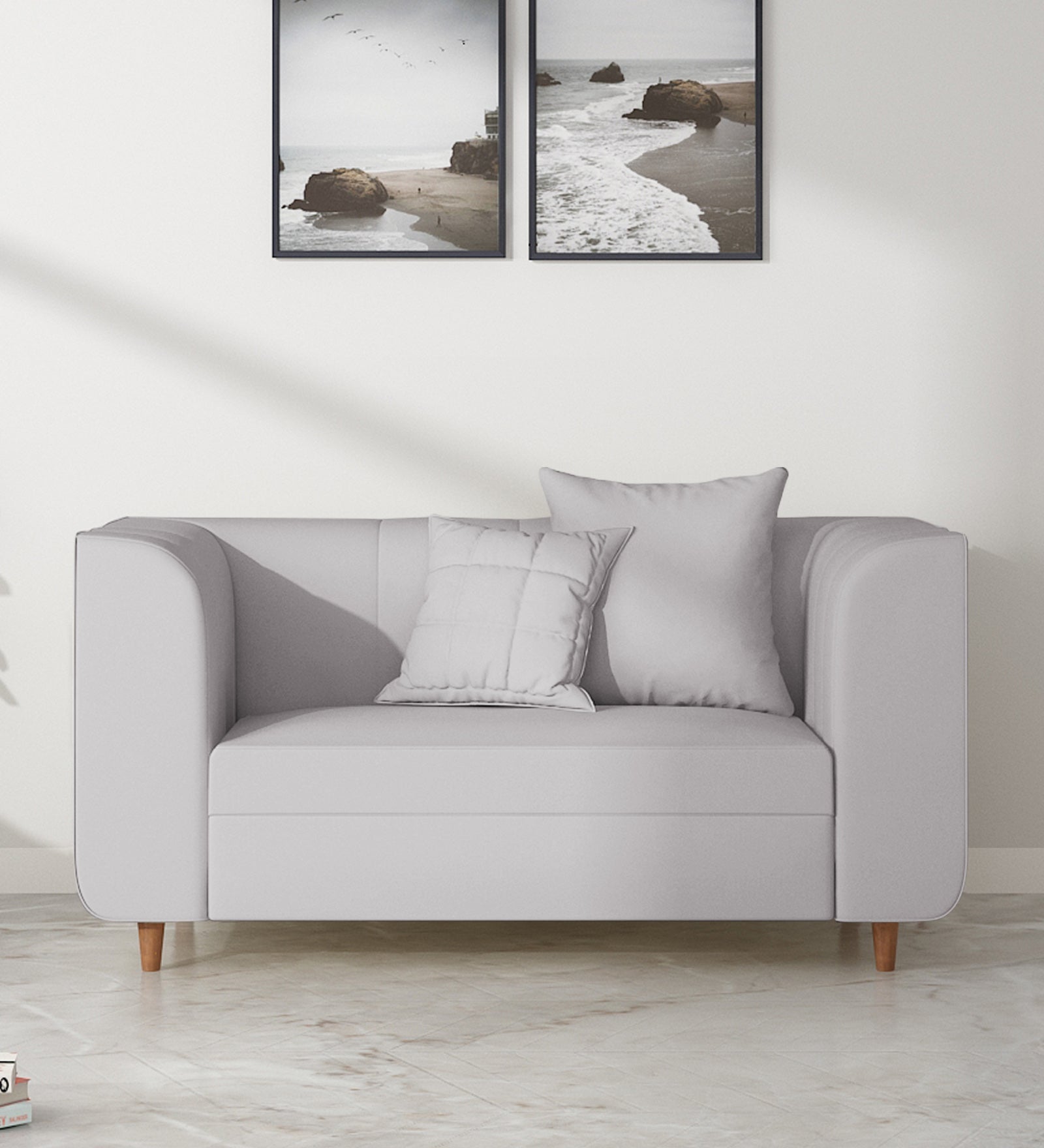 Sumo Velvet 2 Seater Sofa In Concrete grey Colour - Febonic Living