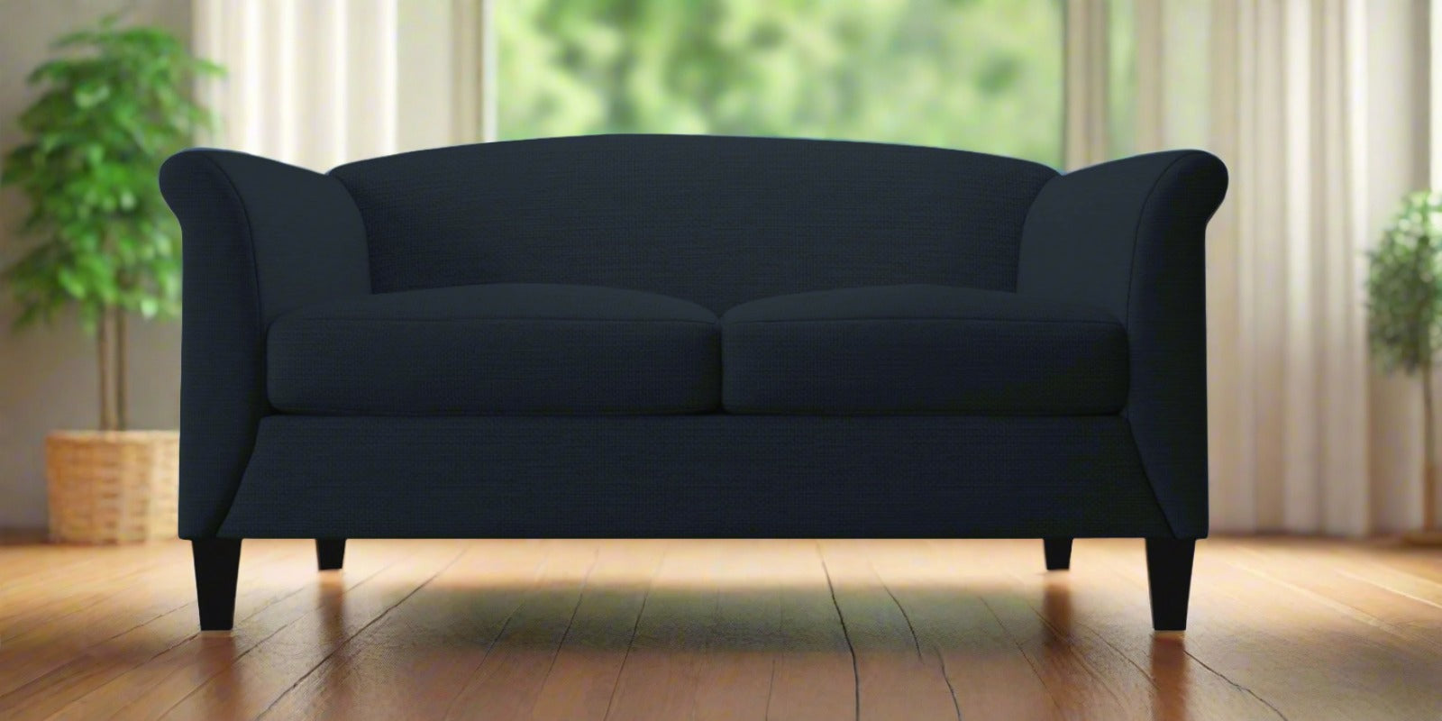 Kimber Fabric 2 Seater Sofa In Denim Blue Colour - Febonic Living