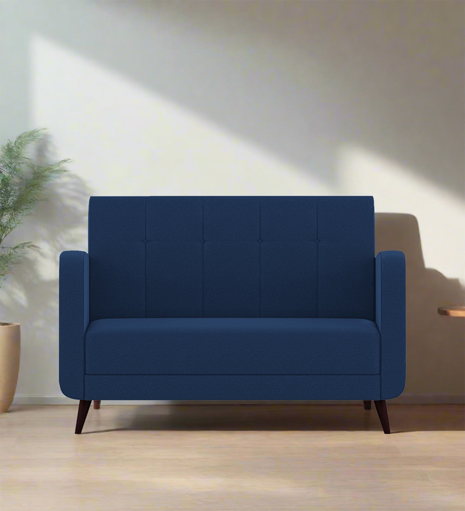 Wiki Velvet 2 Seater Sofa In Imperial Blue Colour - Febonic Living