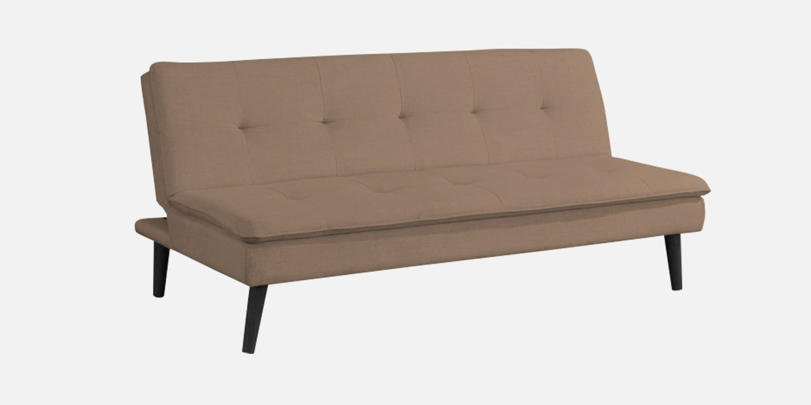 Toner Fabric 3 Seater Convertible Sofa Cum Bed In Cookie Beige Colour - Febonic Living