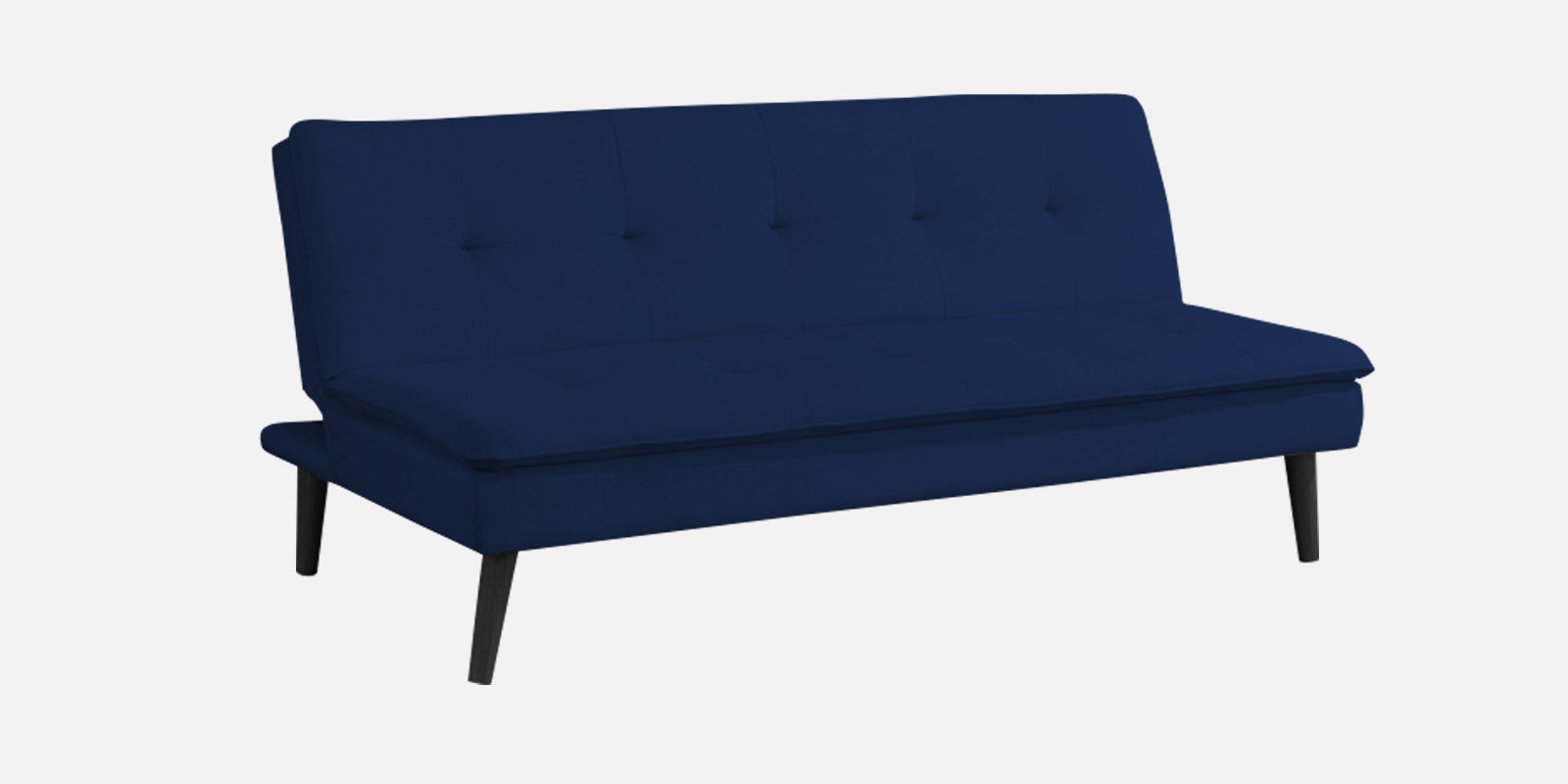 Toner Fabric 3 Seater Convertible Sofa Cum Bed In Royal Blue Colour - Febonic Living