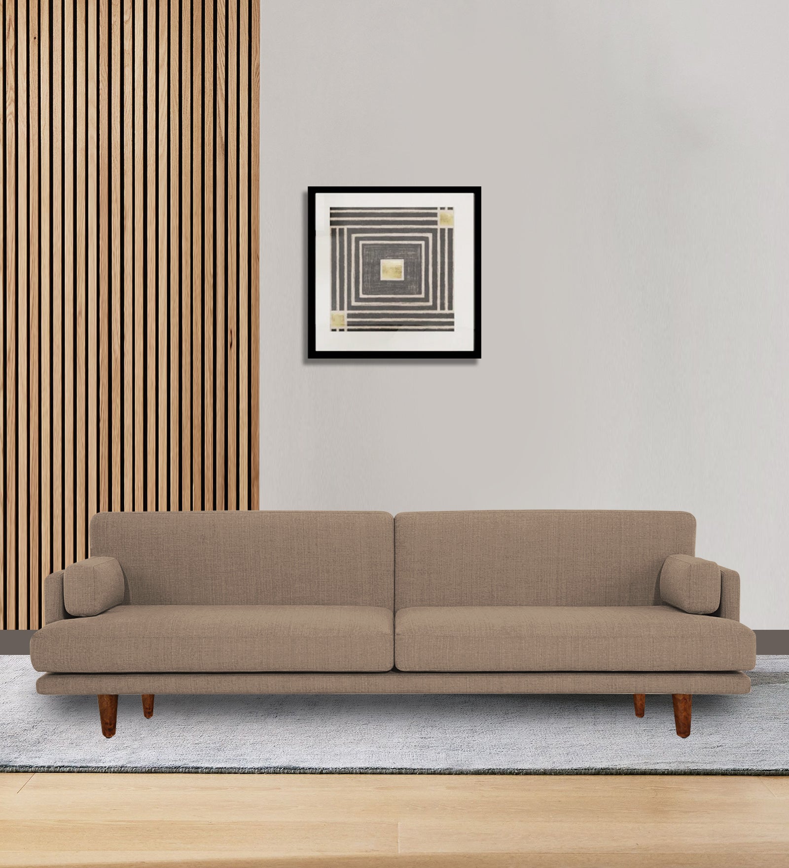 Ricky Fabric 3 Seater Sofa in Cookie beige Colour