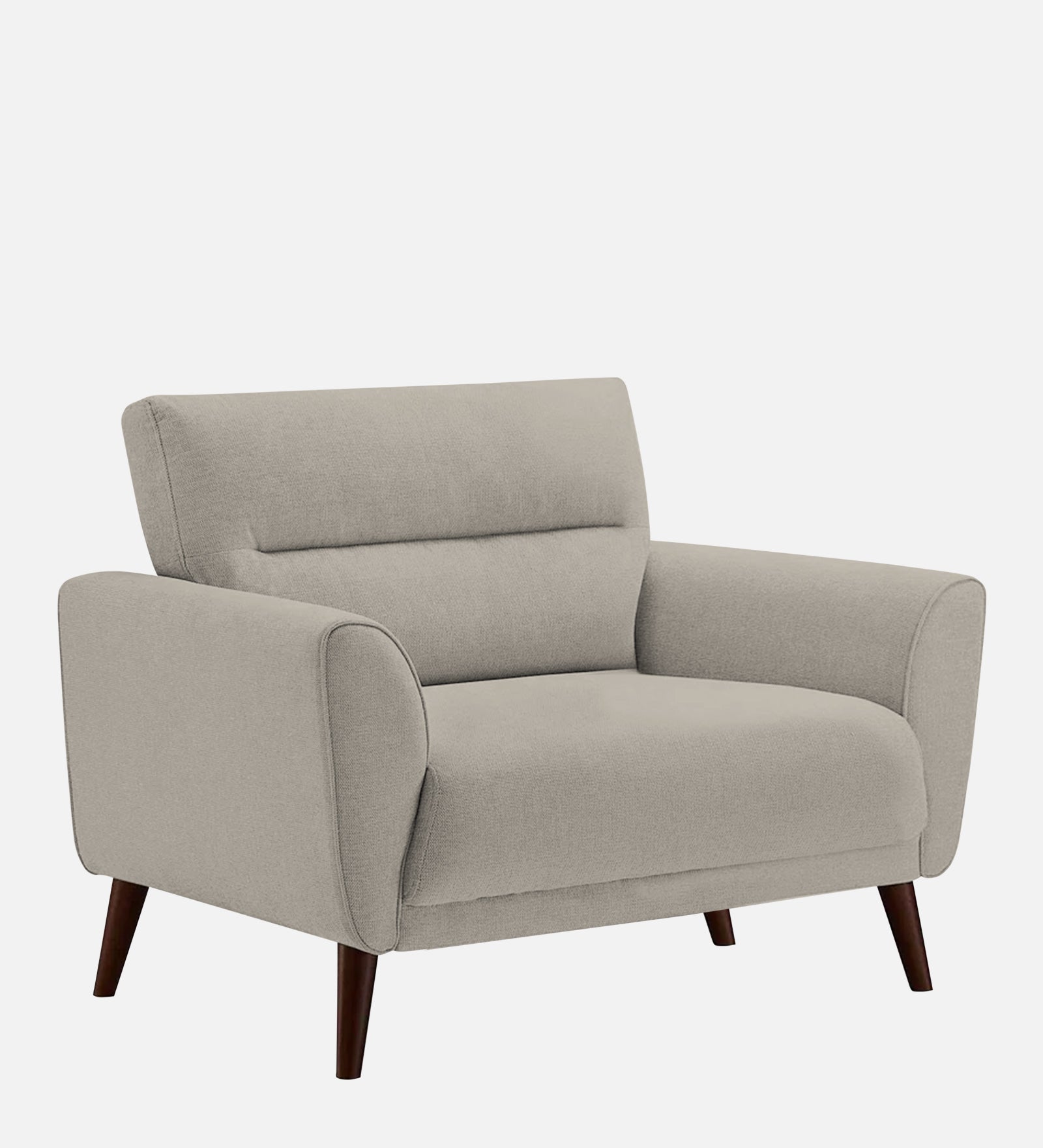 Castro Fabric 1 Seater Sofa In Ash Grey Colour - Febonic Living