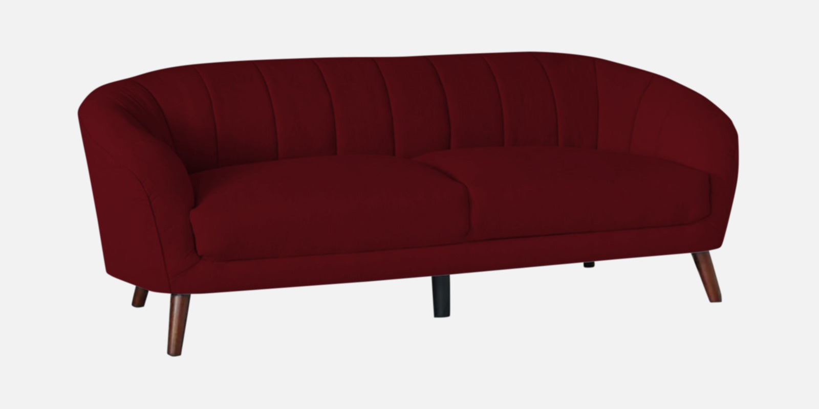 Benjamin Fabric 3 Seater Sofa In Ruby Red Colour - Febonic Living