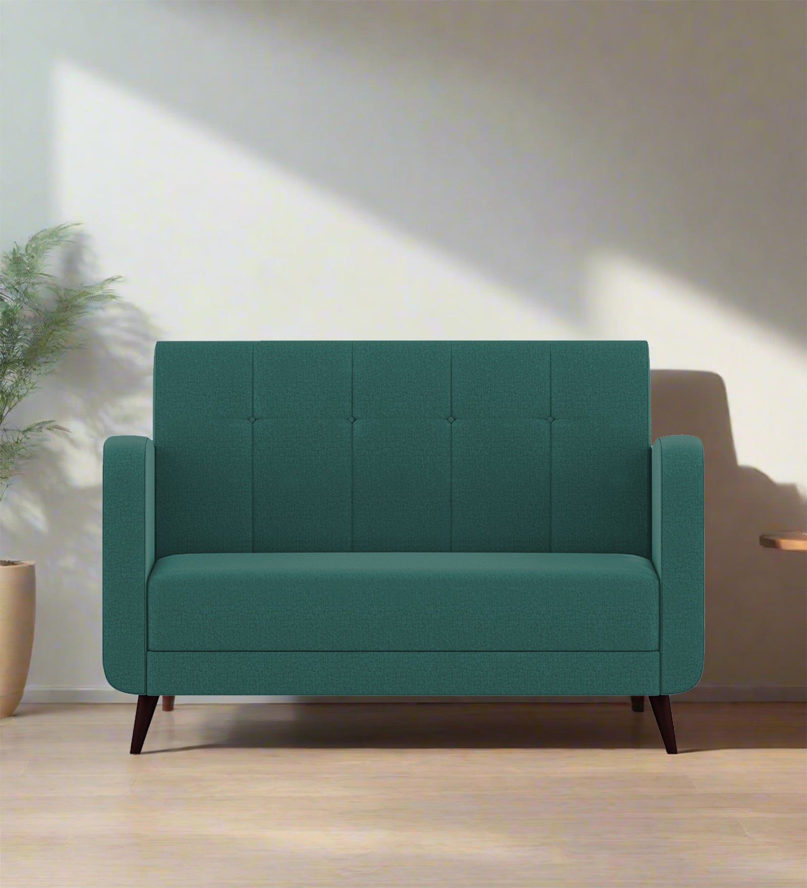 Wiki Velvet 2 Seater Sofa In Pine green Colour - Febonic Living