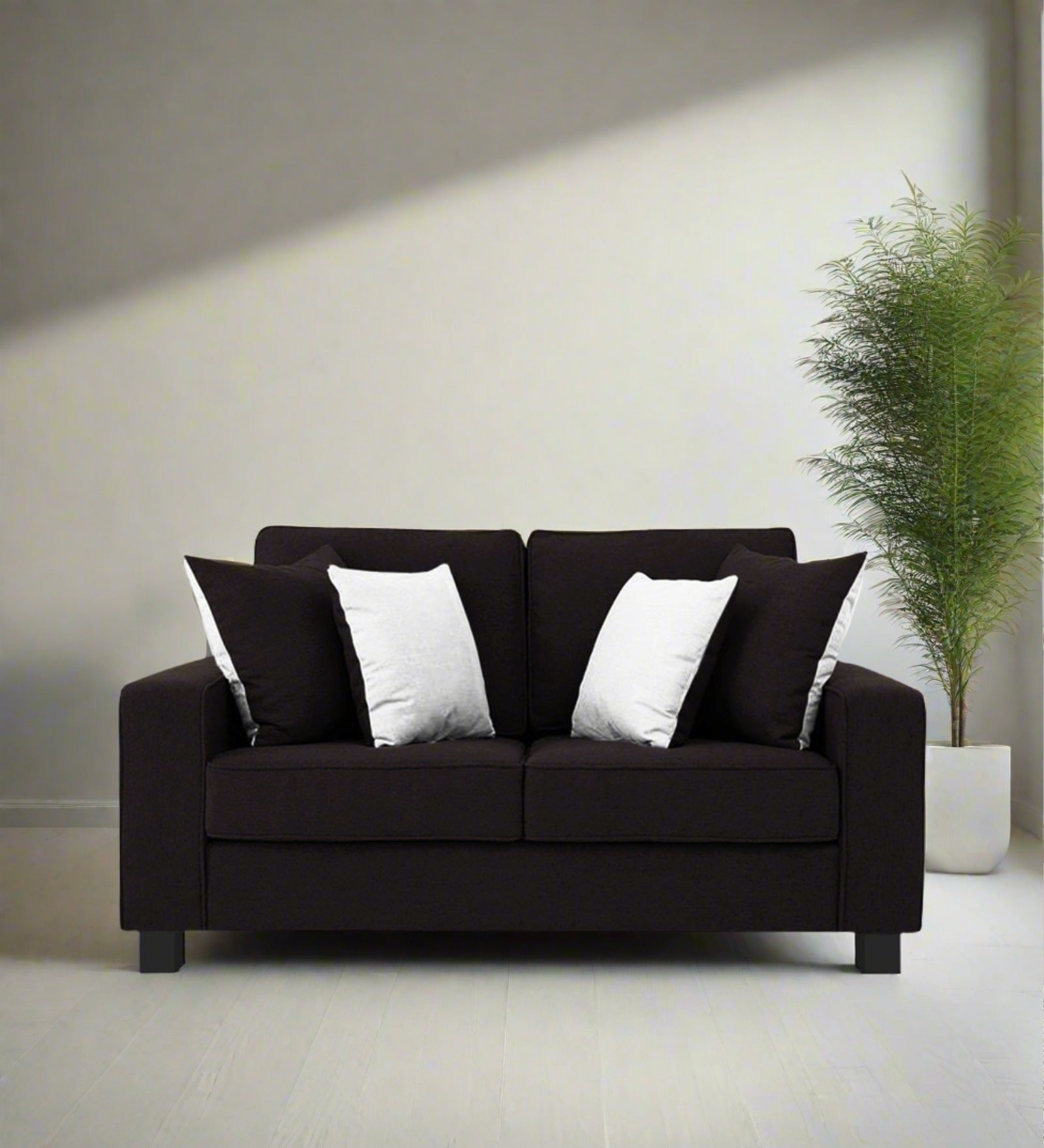 Ladybug Fabric 2 Seater Sofa In Cara Brown Colour - Febonic Living