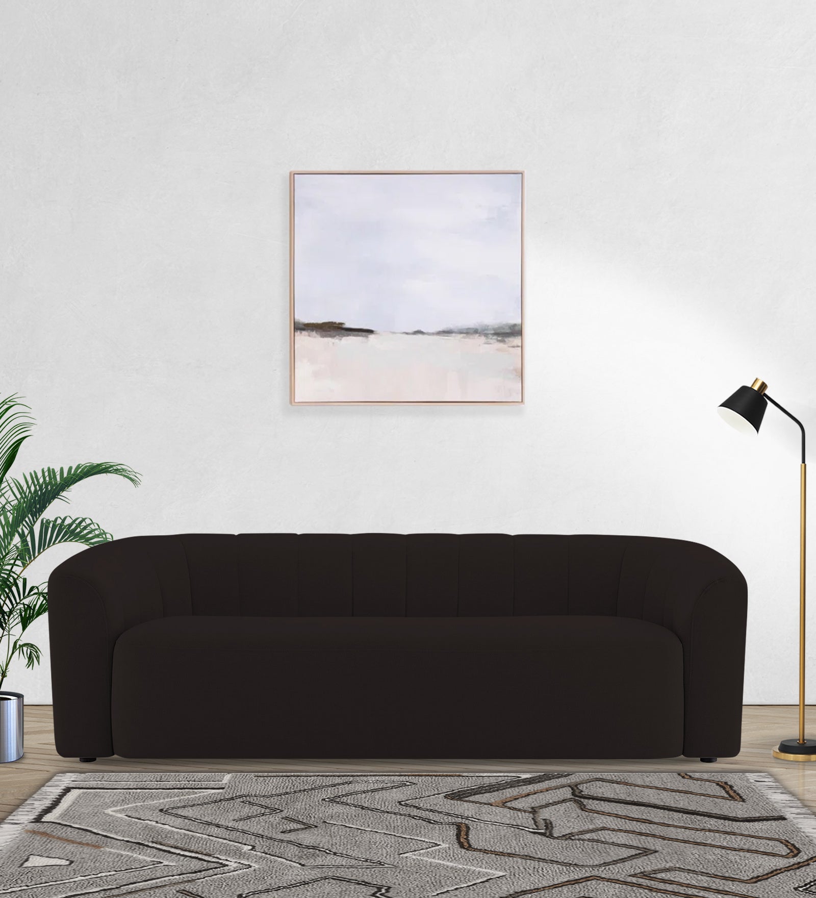 Mara Fabric 3 Seater Sofa In Cara Brown Colour - Febonic Living