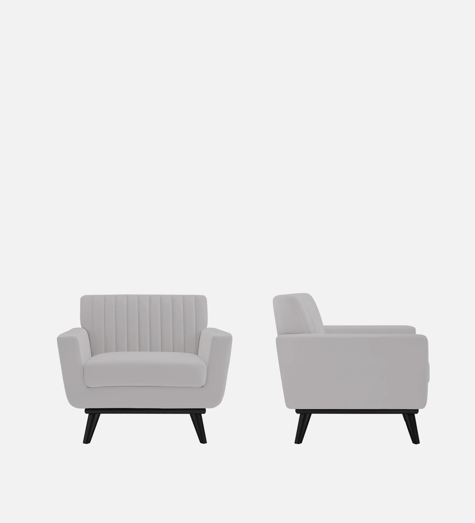 Tucker Velvet 1 Seater Sofa In Light Grey Colour - Febonic Living