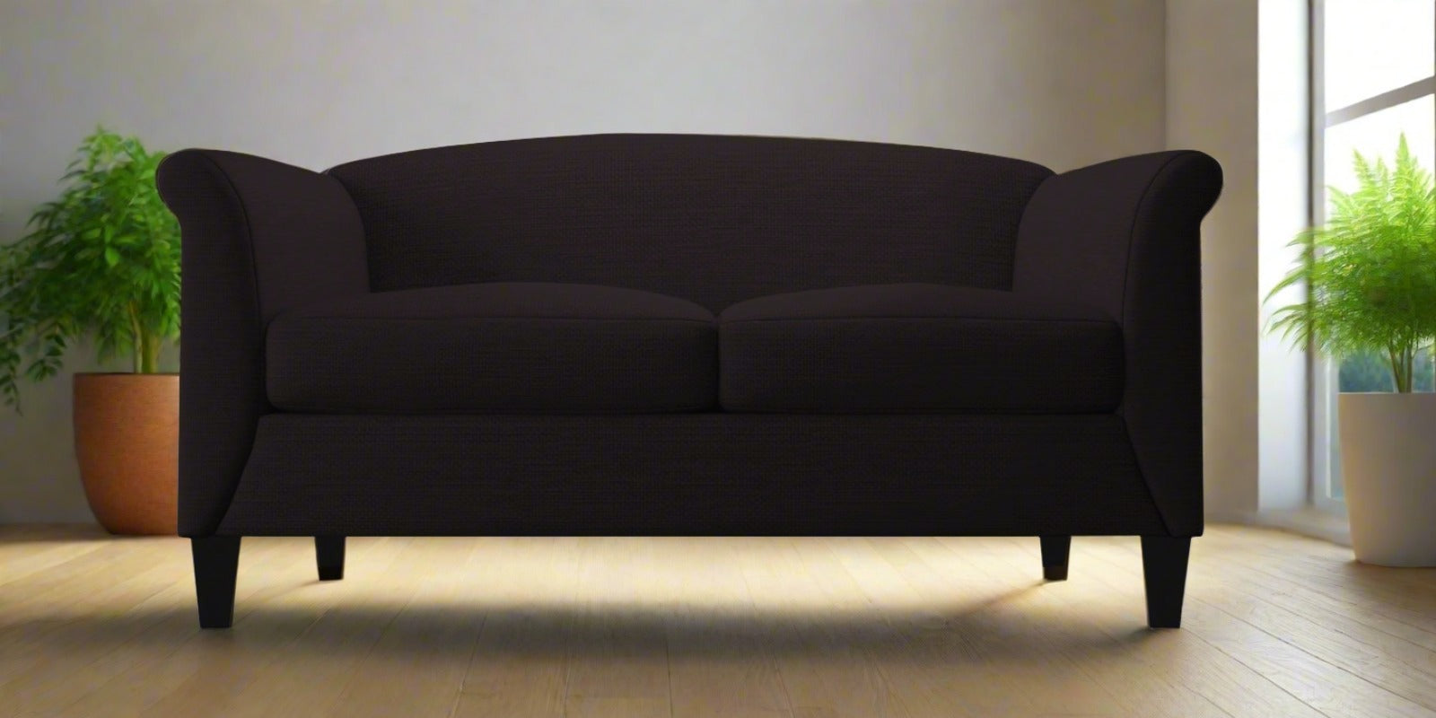 Kimber Fabric 2 Seater Sofa In Cara Brown Colour - Febonic Living