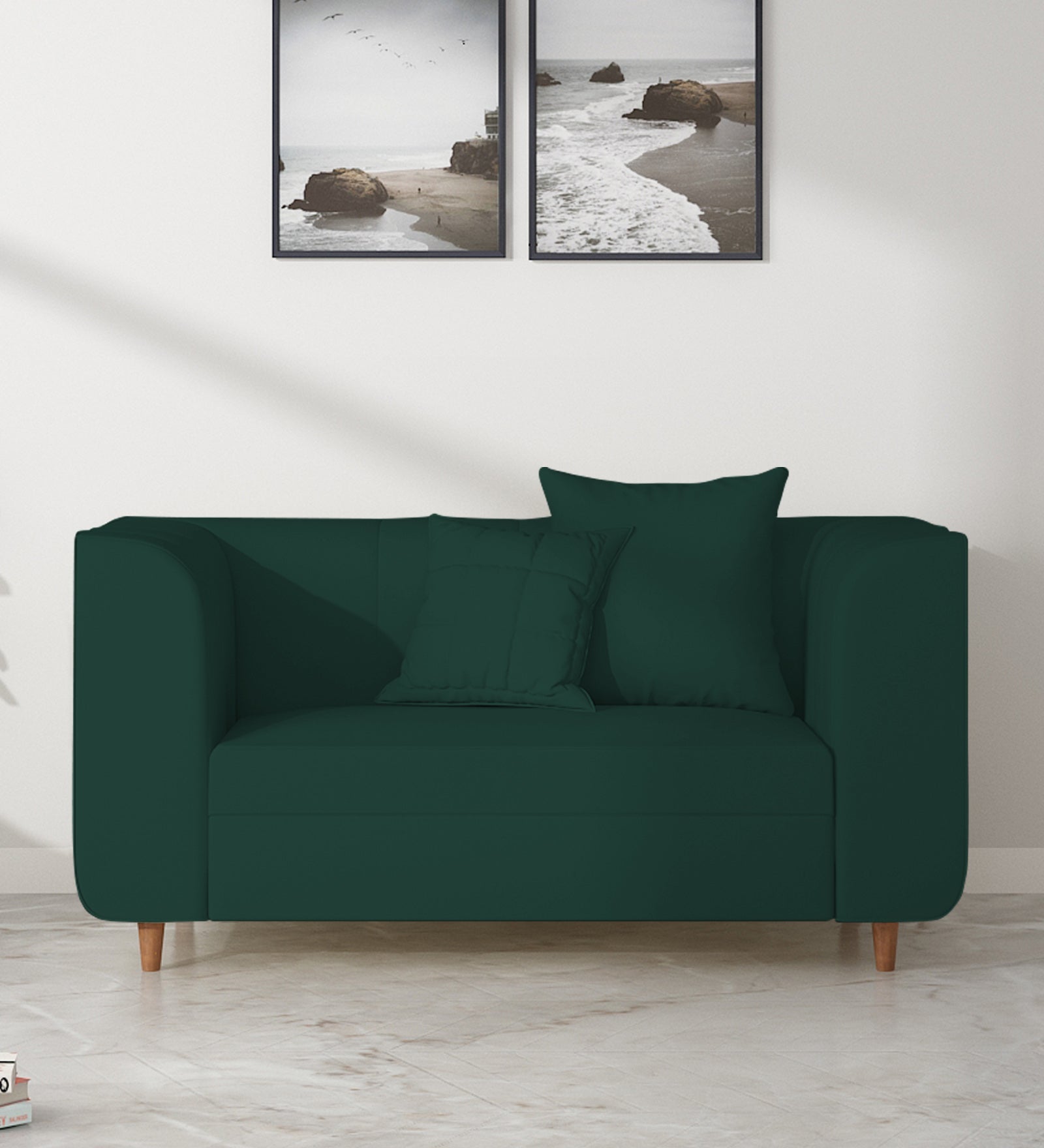 Sumo Velvet 2 Seater Sofa in Forest Green Colour