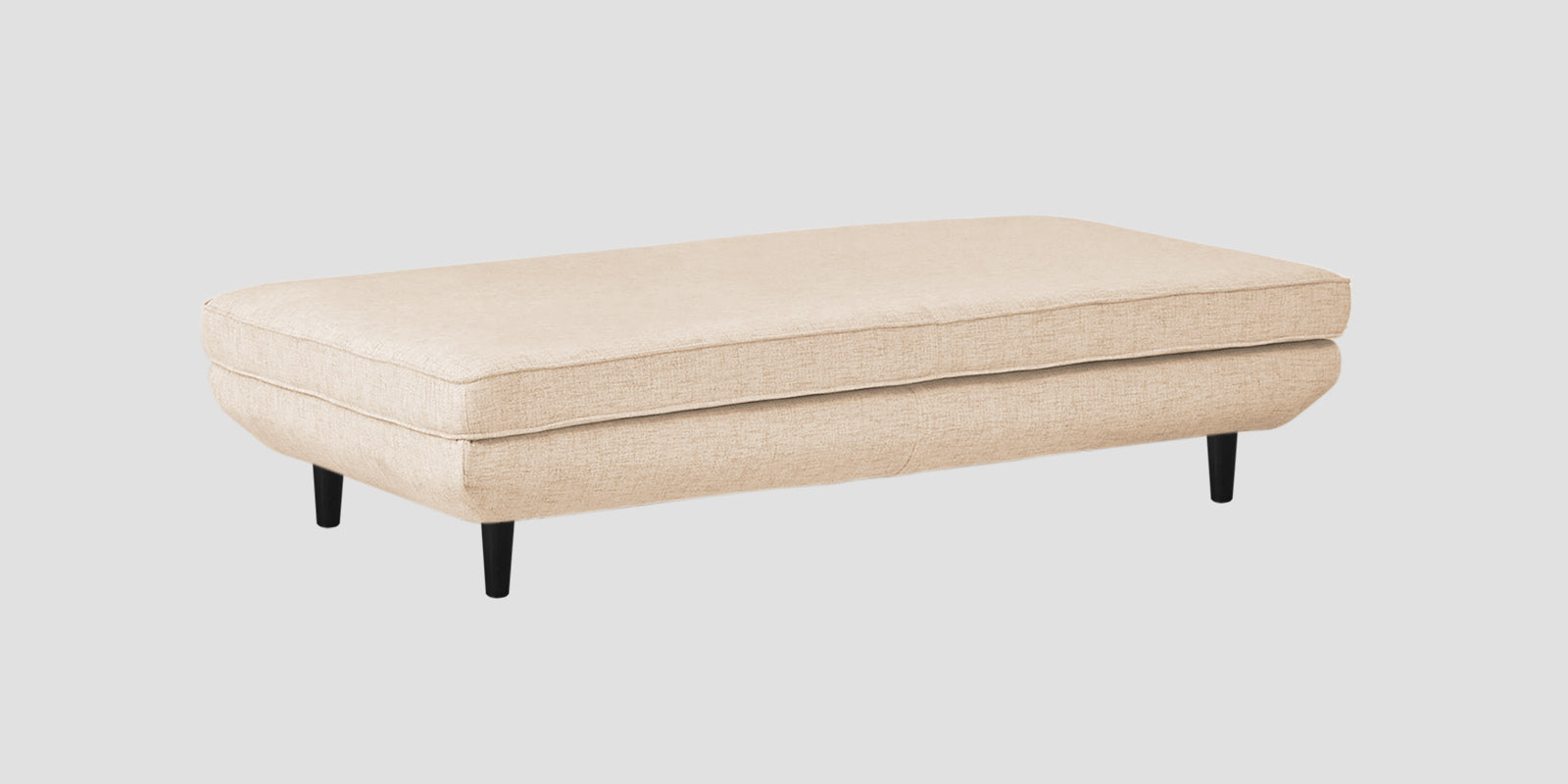 Hiver Fabric Day Bed Sofa In Woom Beige Colour With Back Rest - Febonic Living