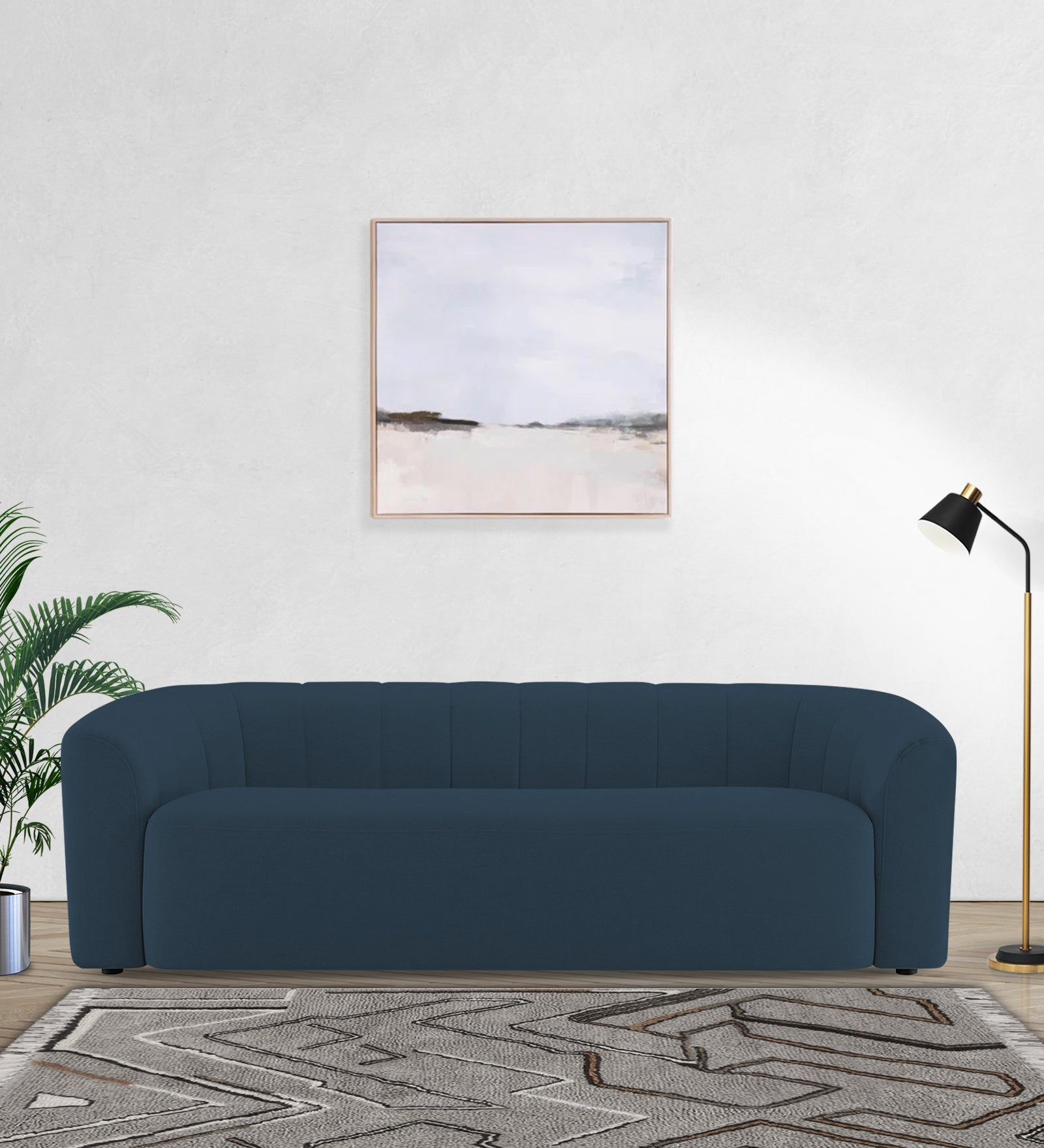 Mara Fabric 3 Seater Sofa In Light Blue Colour - Febonic Living