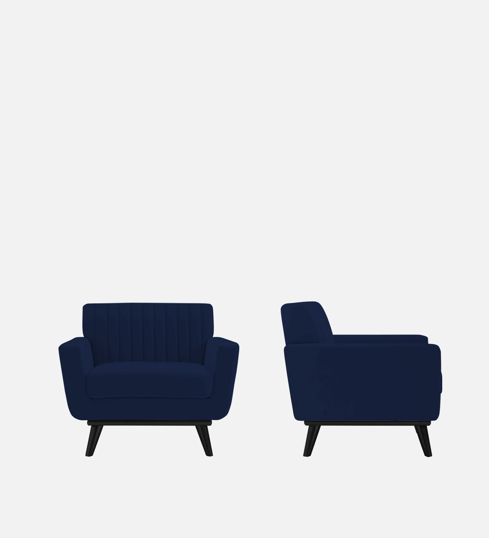 Tucker Velvet 1 Seater Sofa In Indigo Blue Colour - Febonic Living