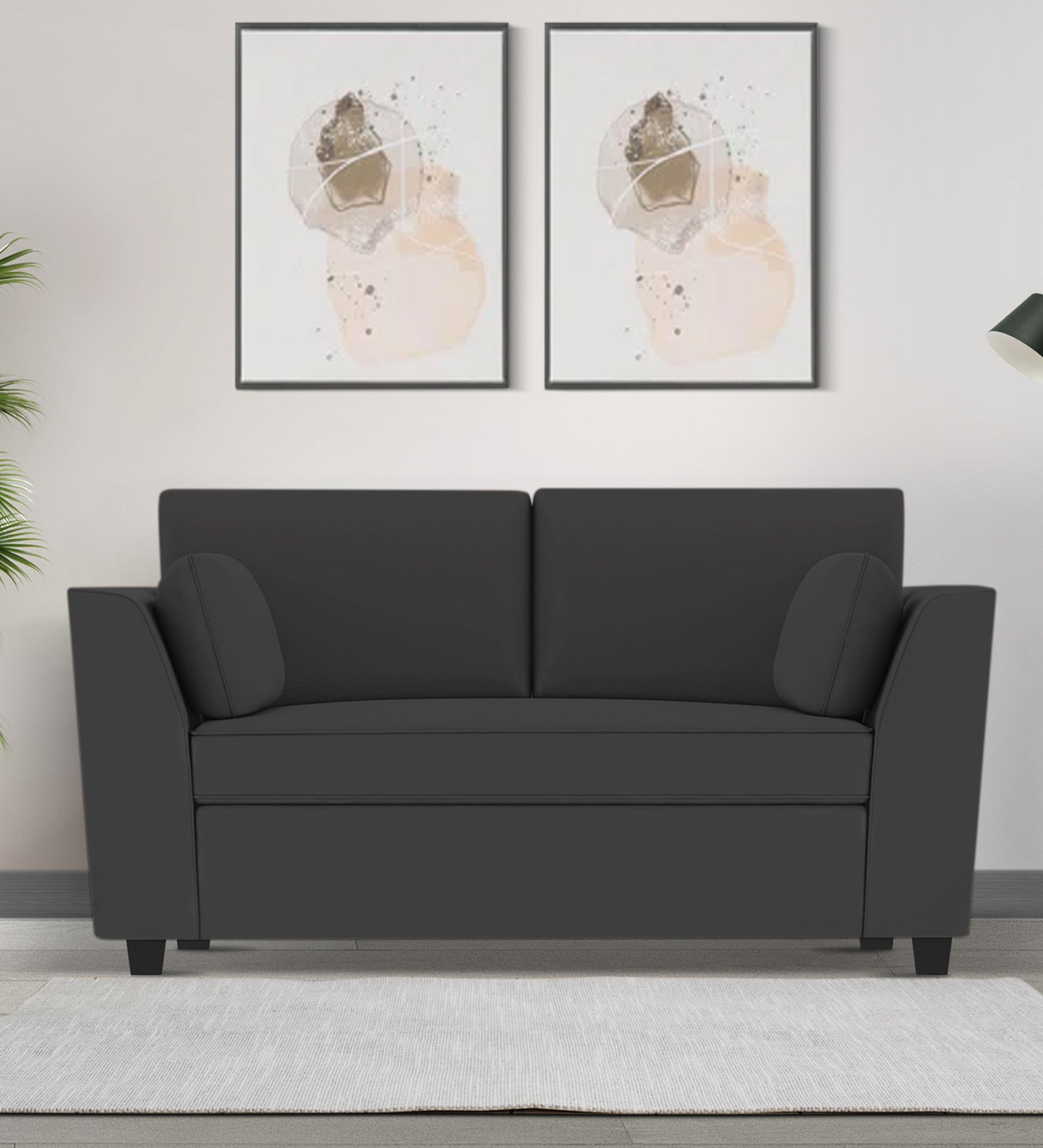 Bristo Velvet 2 Seater Sofa In Davy Grey Colour - Febonic Living