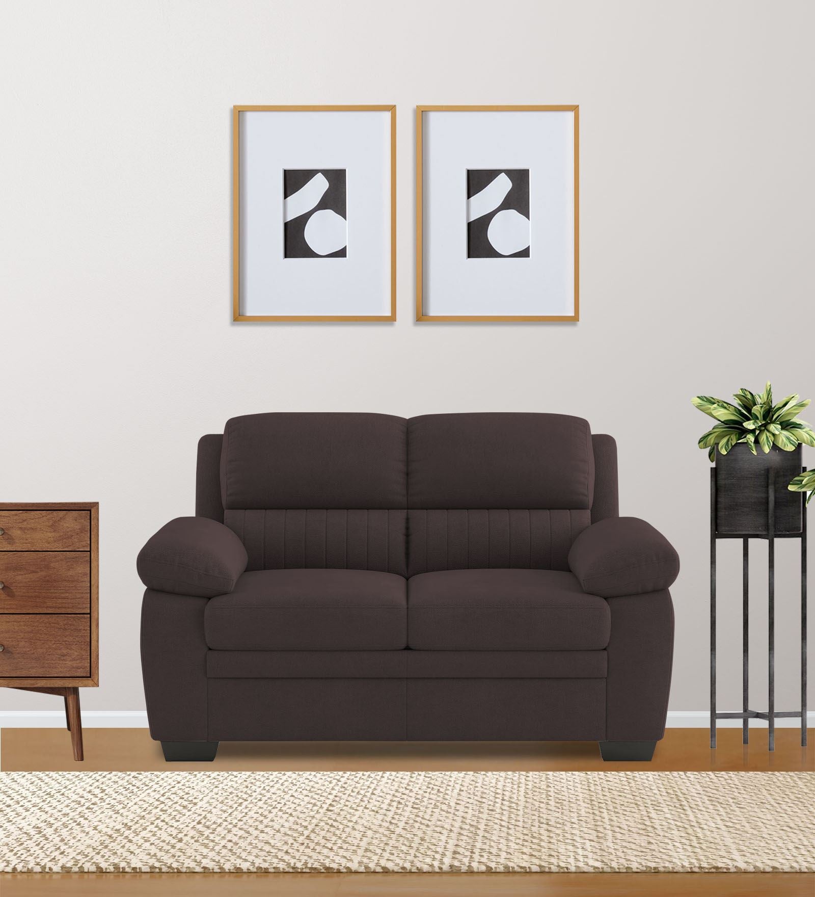 Miranda Velvet 2 Seater Sofa In Mocha Brown Colour - Febonic Living