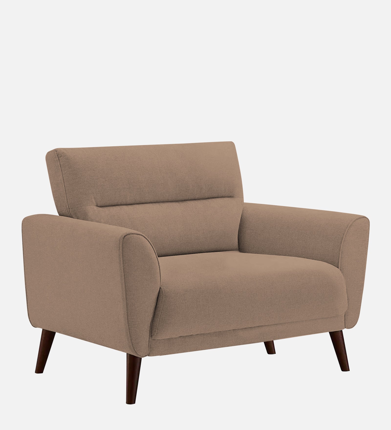 Castro Fabric 1 Seater Sofa In Cookie Beige Colour - Febonic Living
