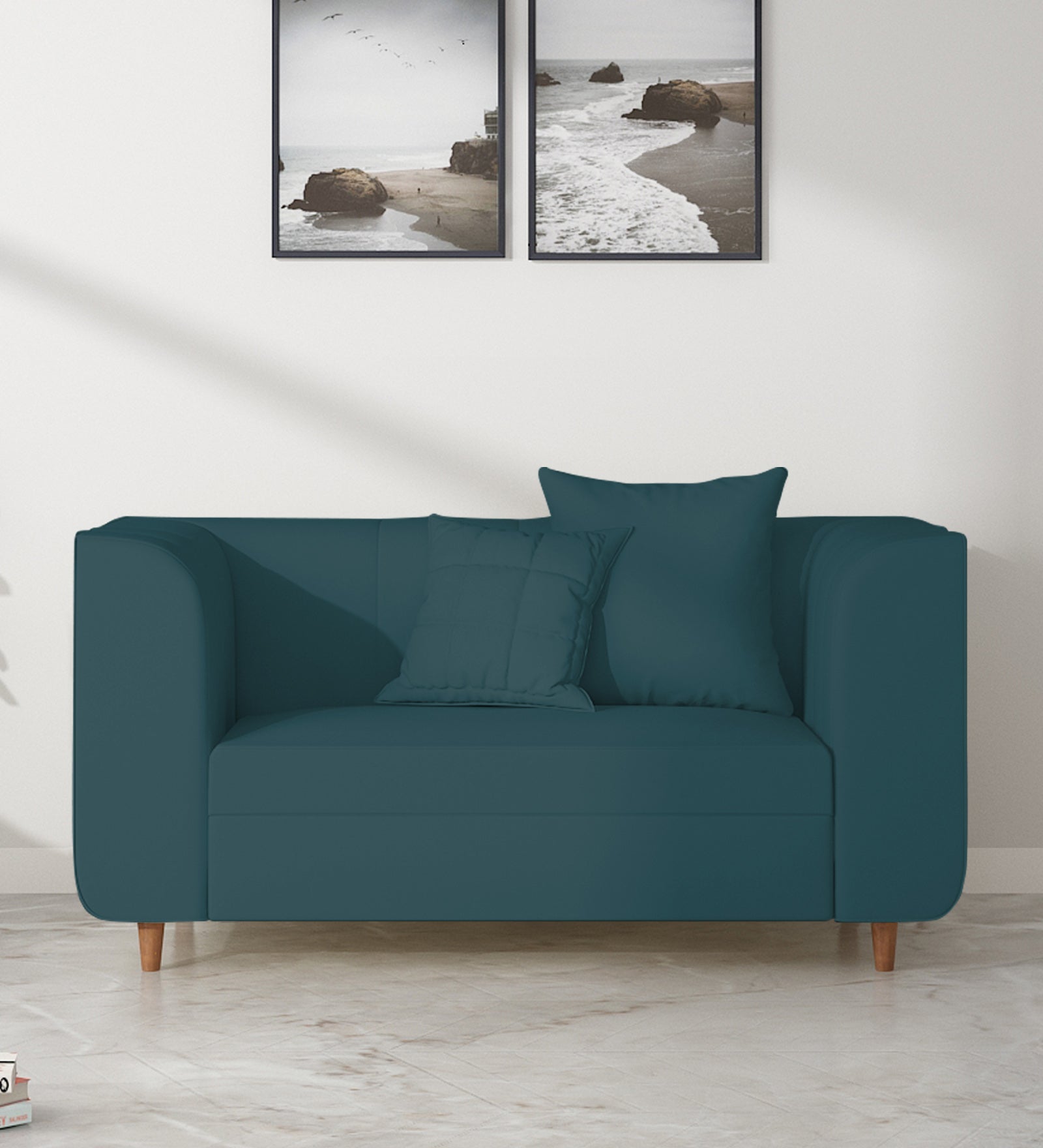 Sumo Velvet 2 Seater Sofa In Arabian Green Colour - Febonic Living