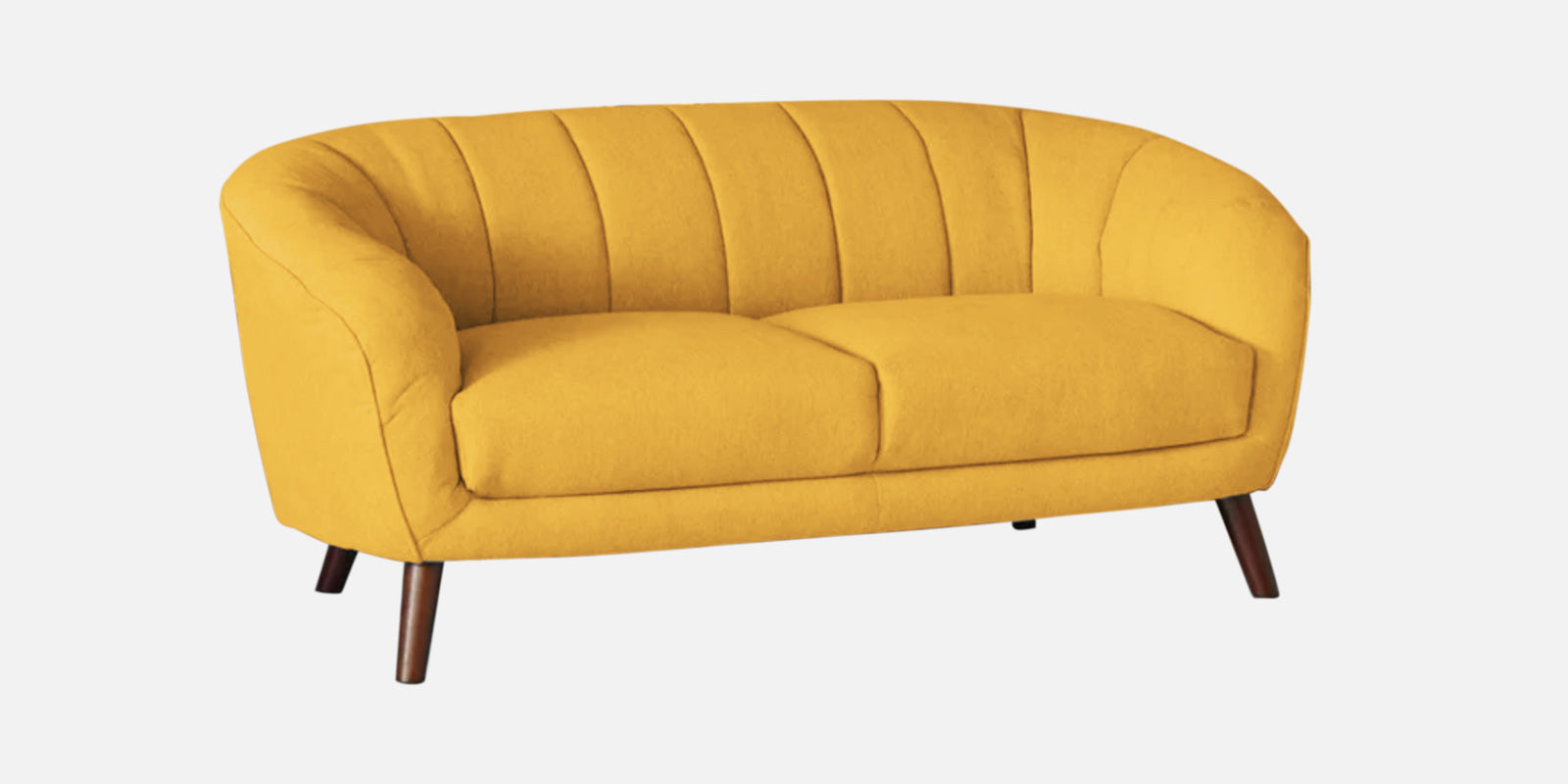 Benjamin Fabric 2 Seater Sofa In Bold Yellow Colour - Febonic Living