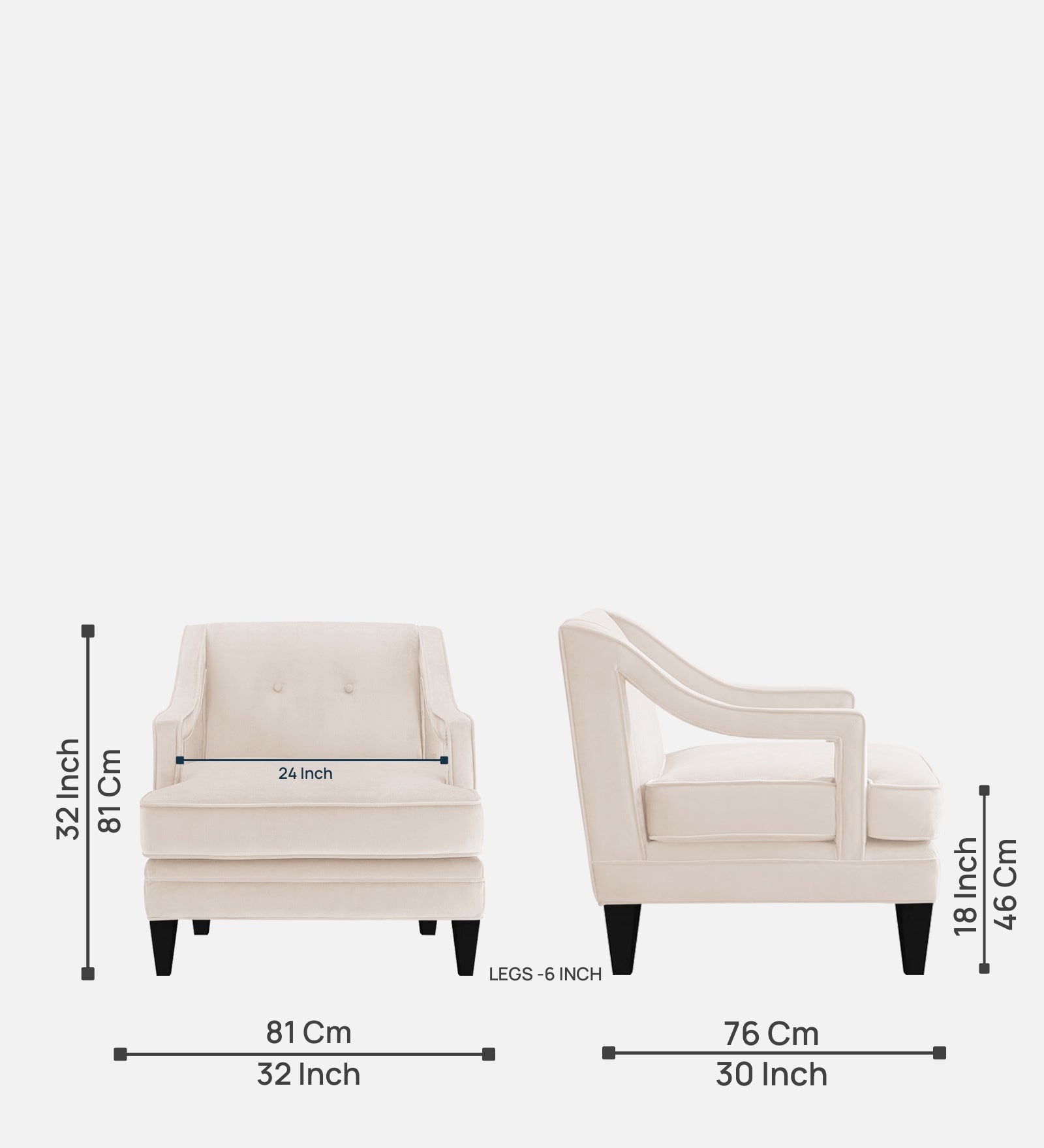 Daffy Velvet 1 Seater Sofa In Camel Beige Colour - Febonic Living