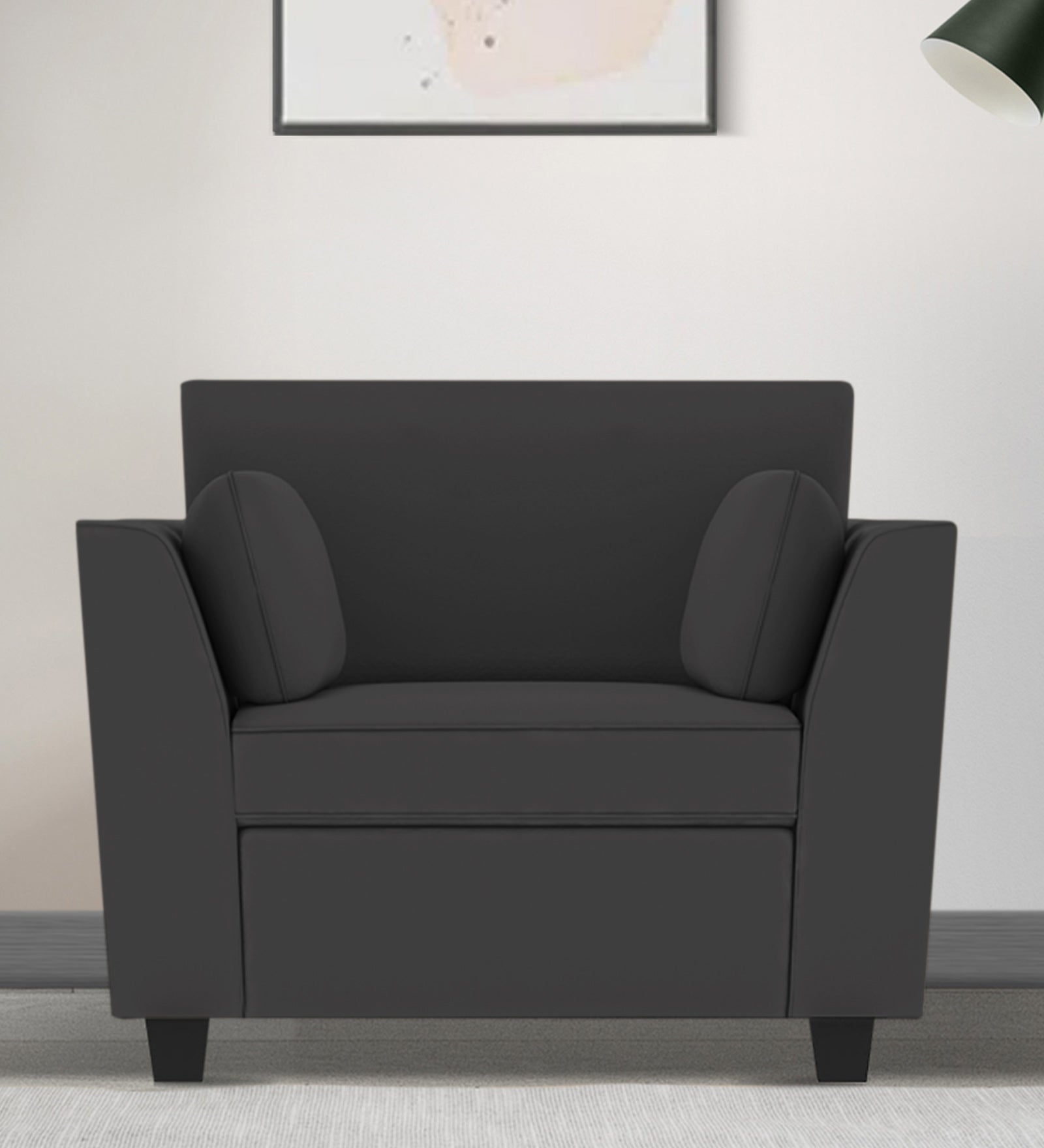 Bristo Velvet 1 Seater Sofa In Davy Grey Colour - Febonic Living