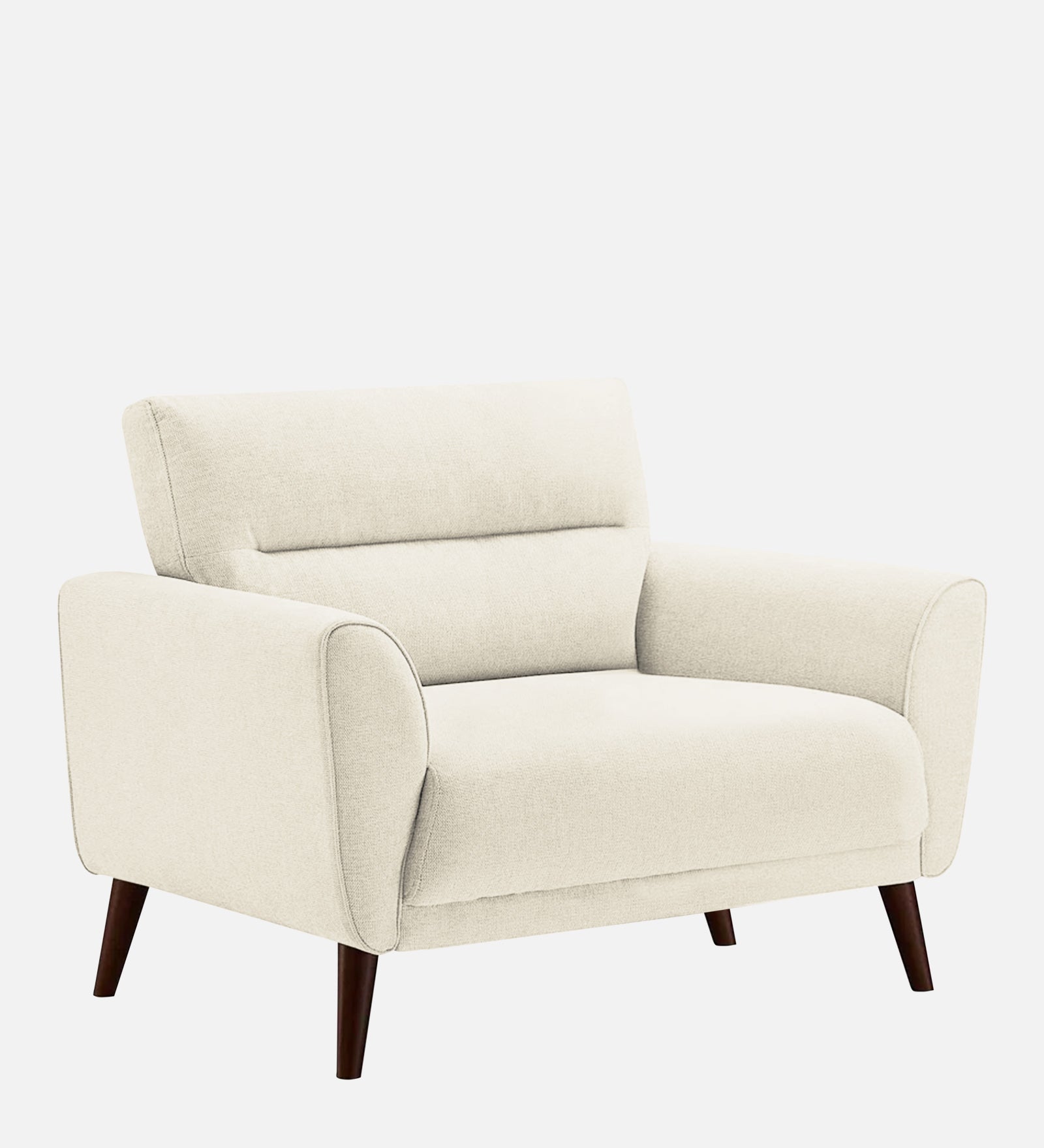 Castro Fabric 1 Seater Sofa In Ivory Cream Colour - Febonic Living