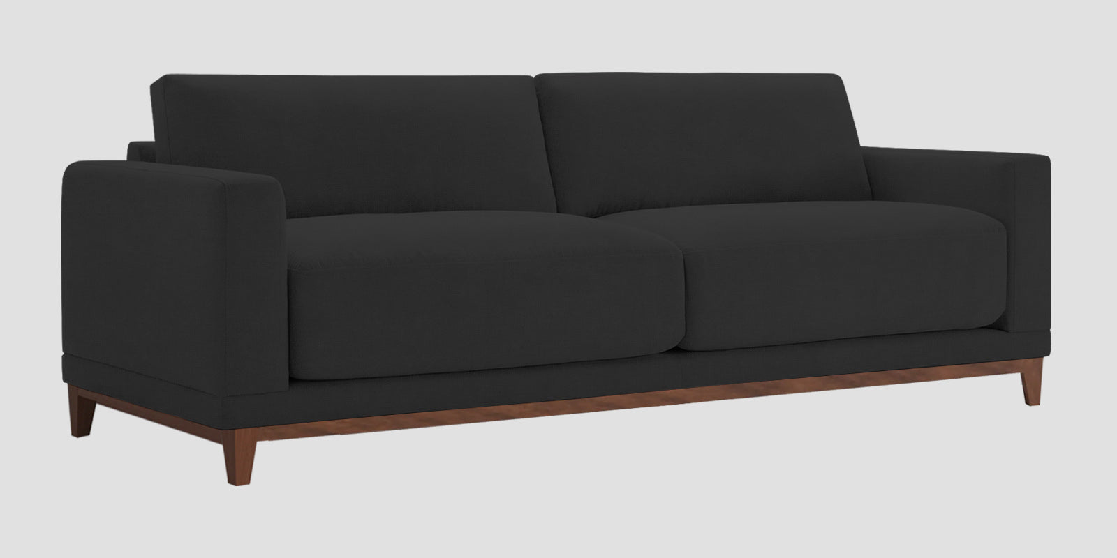 Esha Fabric 3 Seater Sofa In Bitter Black Colour - Febonic Living