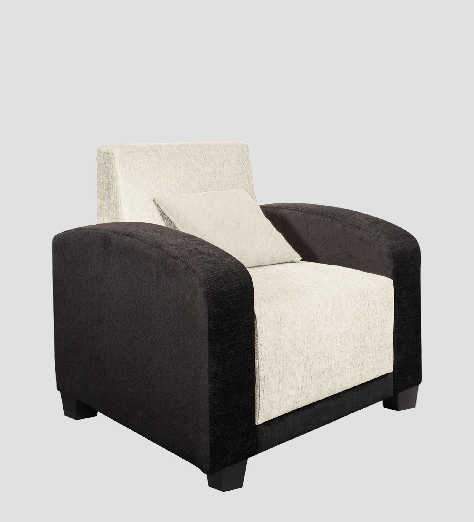 Alex Fabric 1 Seater Sofa In Ivory Cream Colour - Febonic Living