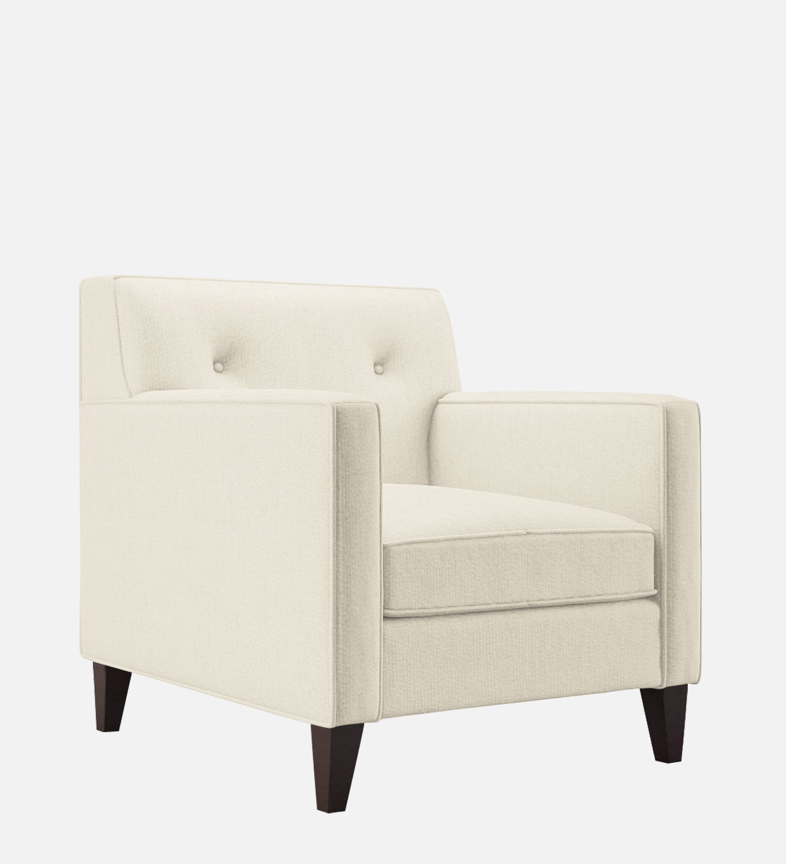 Miller Fabric 1 Seater Sofa In Ivory Cream Colour - Febonic Living