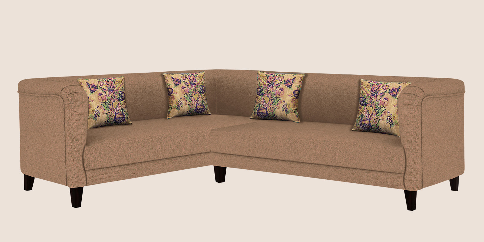 Niki Fabric Corner Sofa In Cosmic Beige Colour - Febonic Living