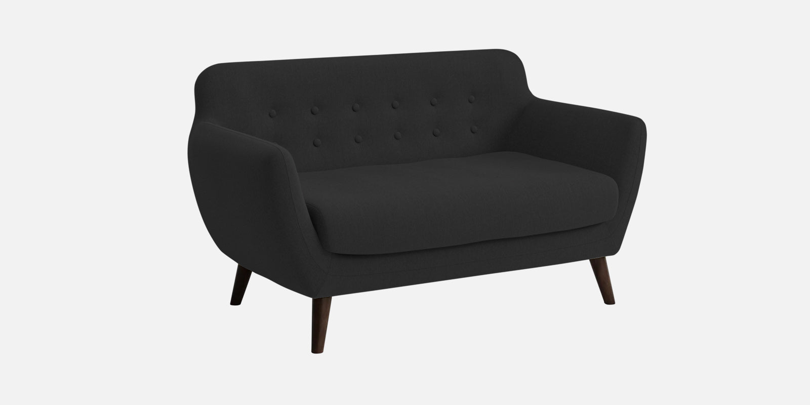 Goofy Fabric 2 Seater Sofa In Bitter Black Colour - Febonic Living