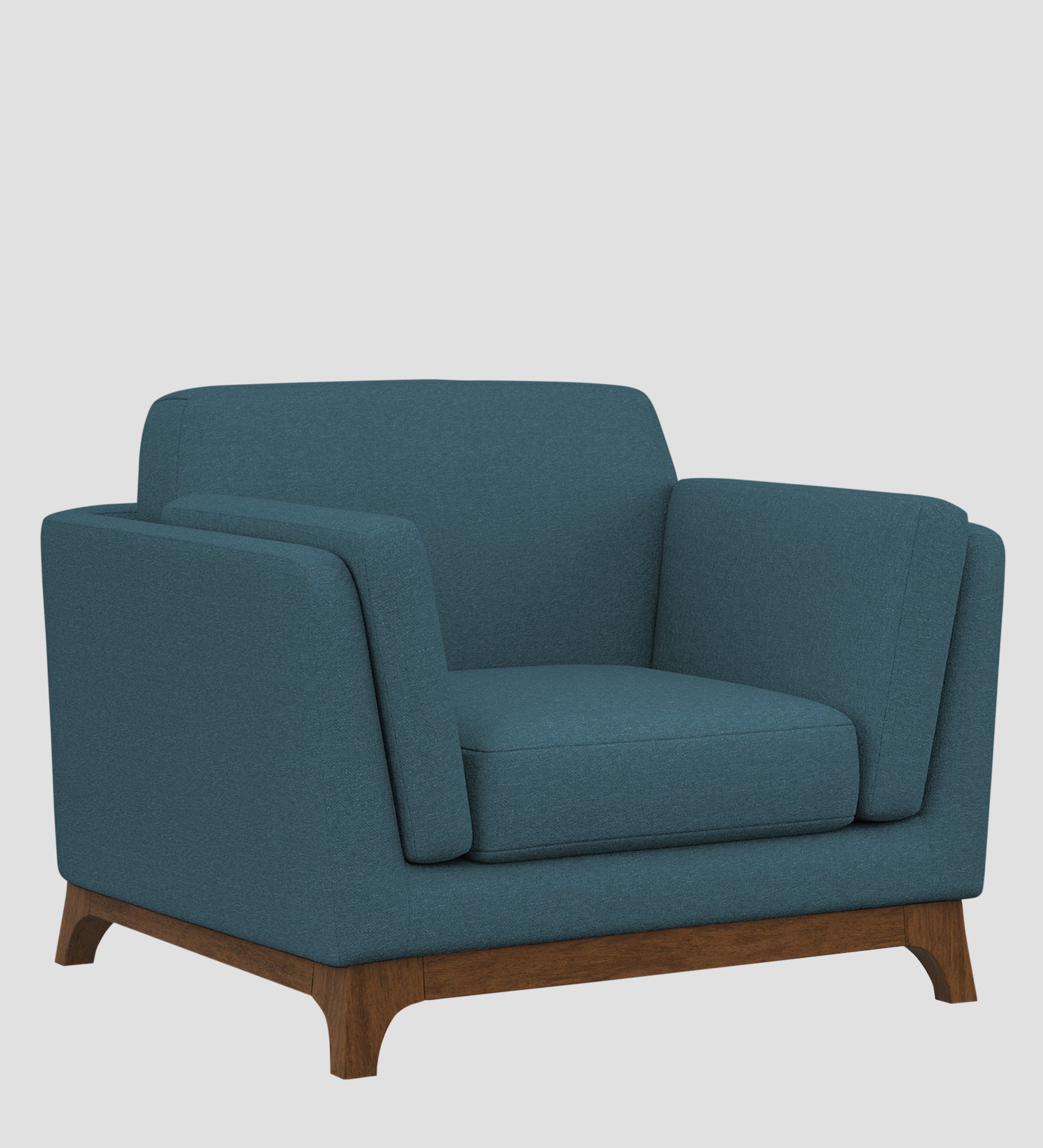 Candy Fabric 1 Seater Sofa In Sea Blue Colour - Febonic Living
