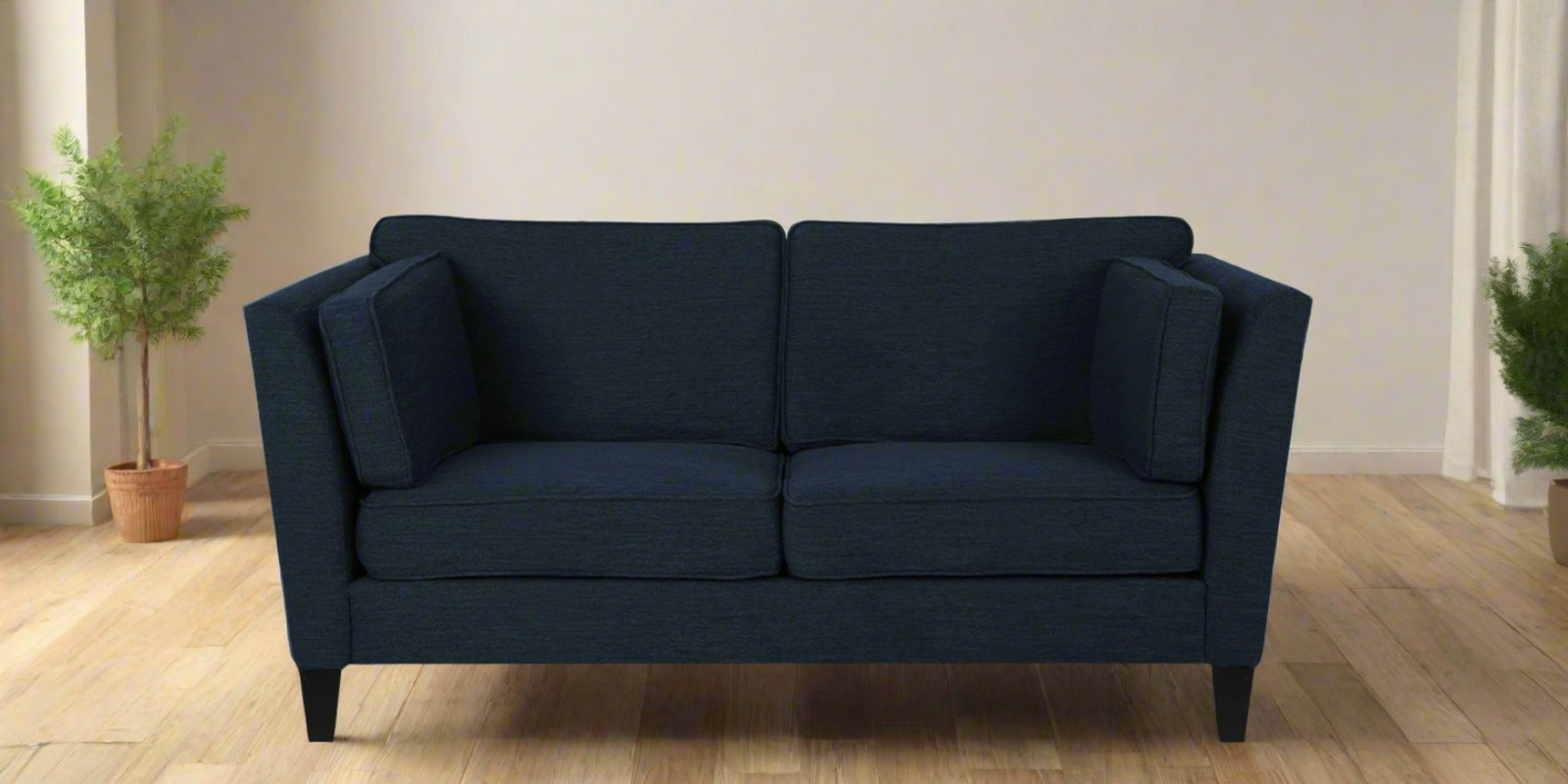 Nigar Fabric 2 Seater Sofa in Denim Blue Colour