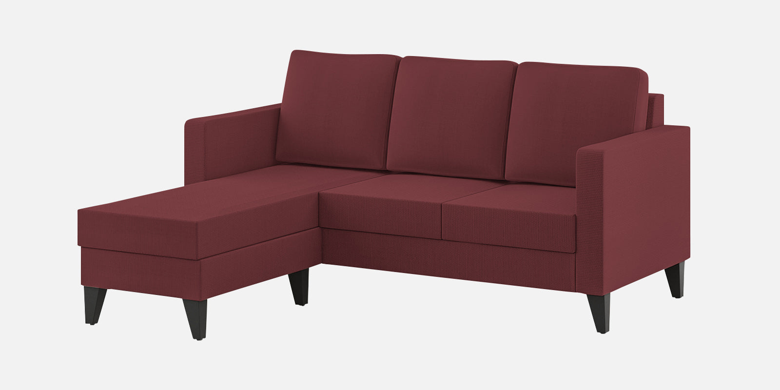 Nori Fabric RHS Sectional Sofa (2+Lounger) In Blaze Red Colour - Febonic Living