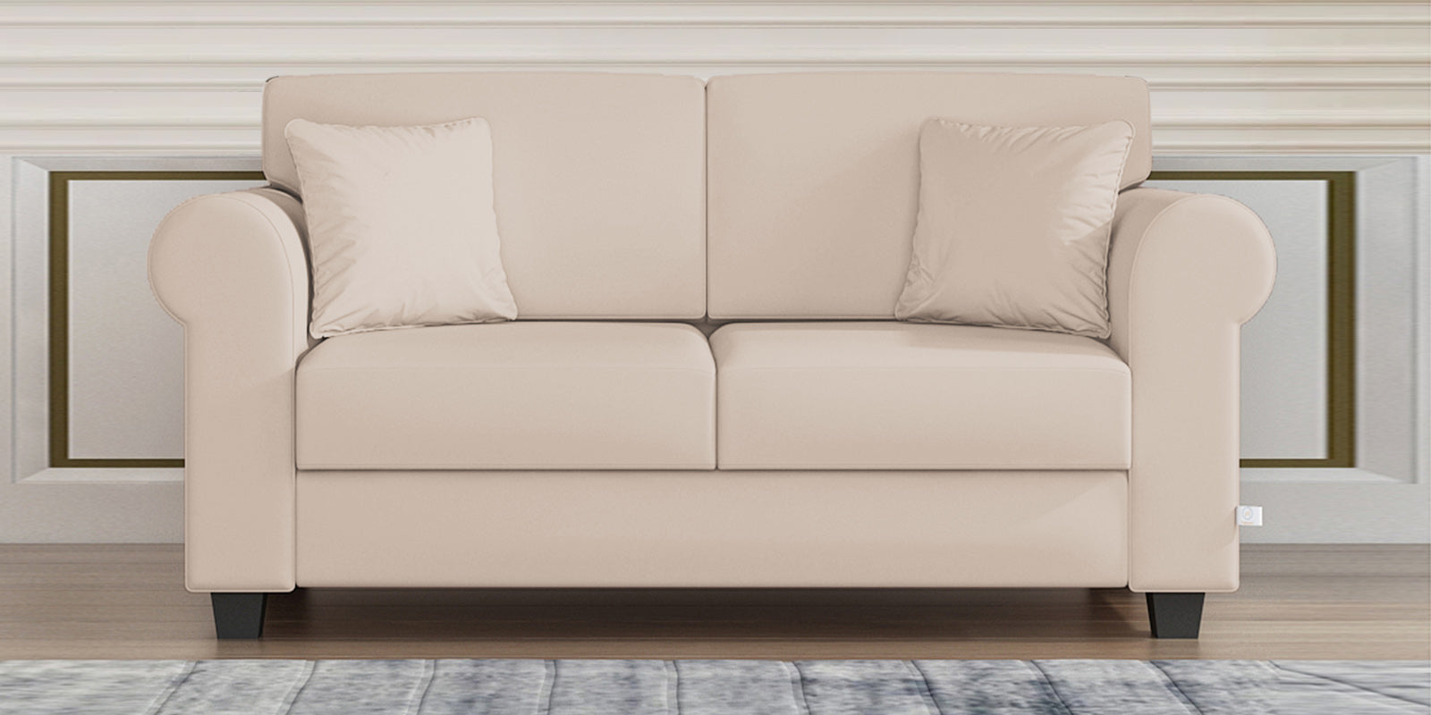 Numonk Velvet 2 Seater Sofa In Camel Beige Colour - Febonic Living