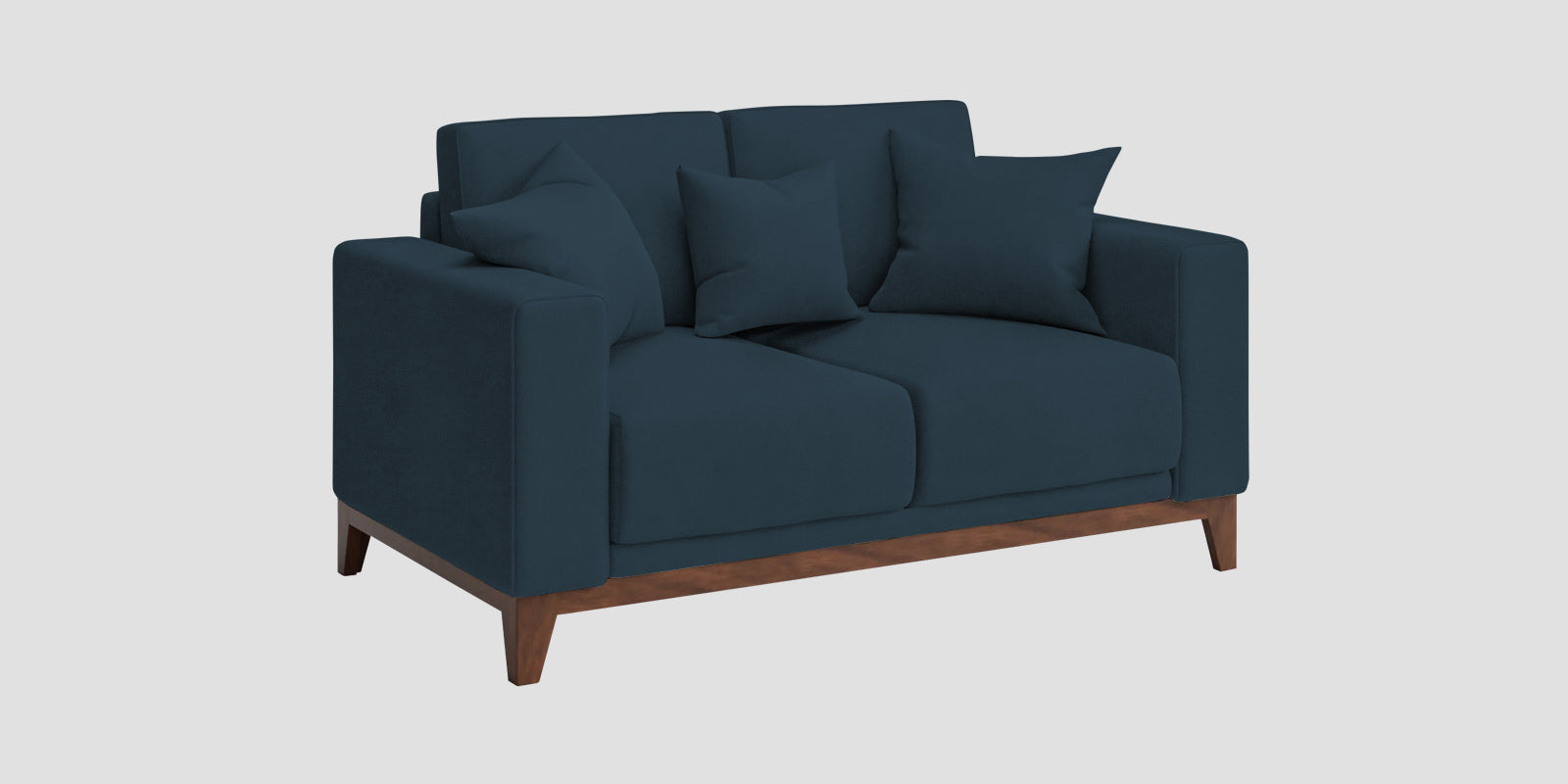 Luca Fabric 2 Seater Sofa In Cool Blue Colour - Febonic Living