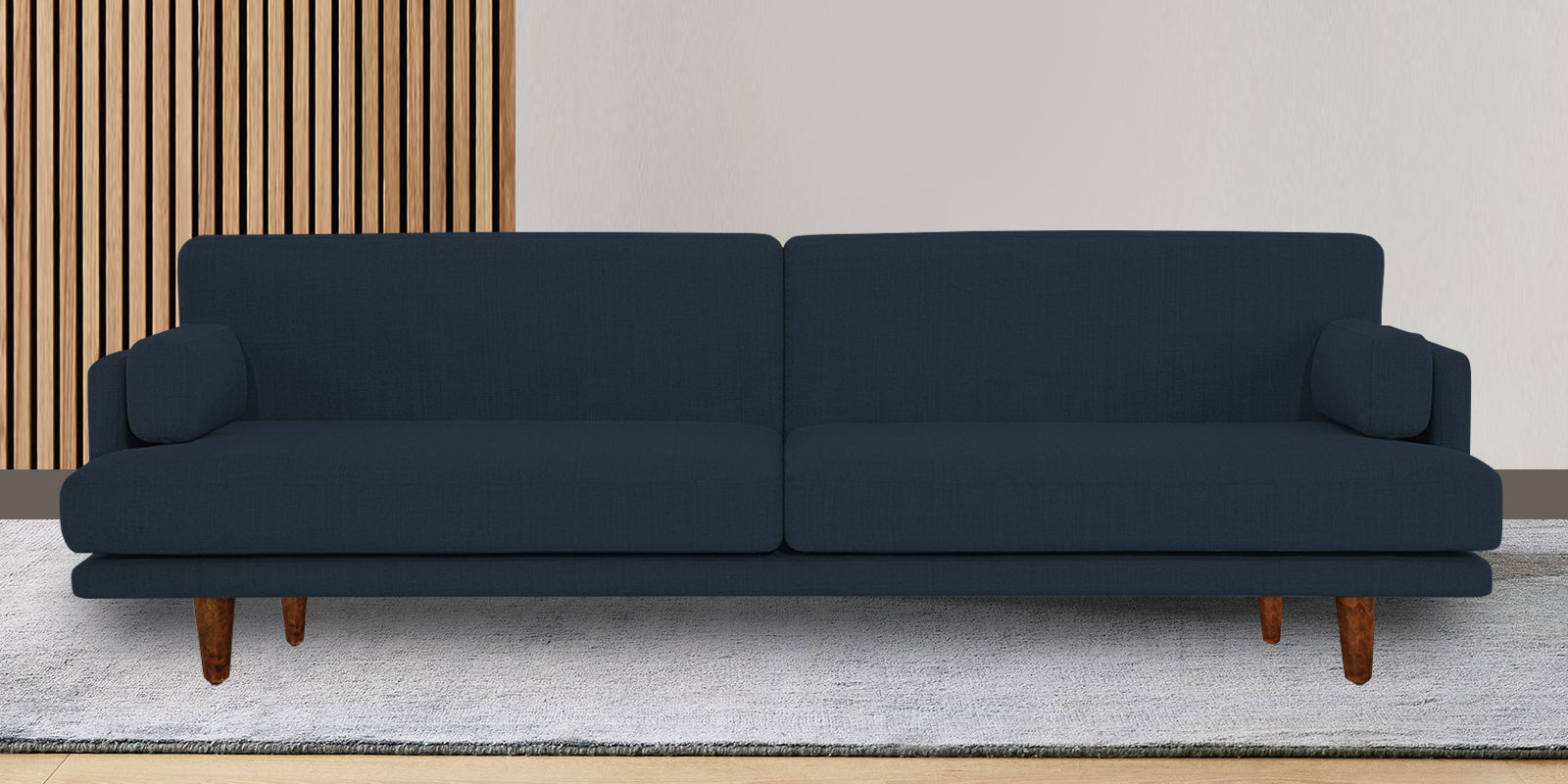 Ricky Fabric 3 Seater Sofa In Denim Blue Colour - Febonic Living