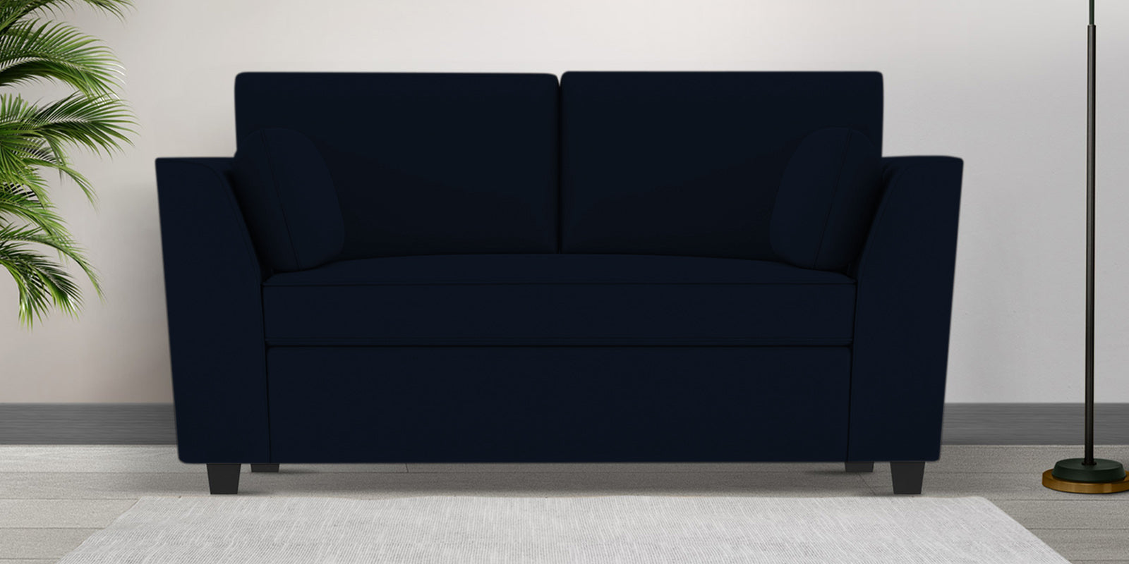 Bristo Velvet 2 Seater Sofa In Dark Blue Colour - Febonic Living