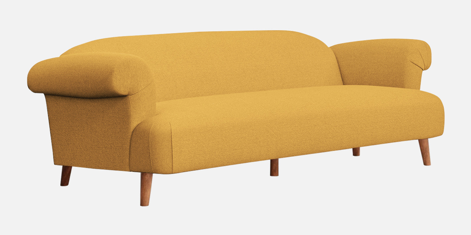 Barber Fabric 3 Seater Sofa In Corn Yellow Colour - Febonic Living