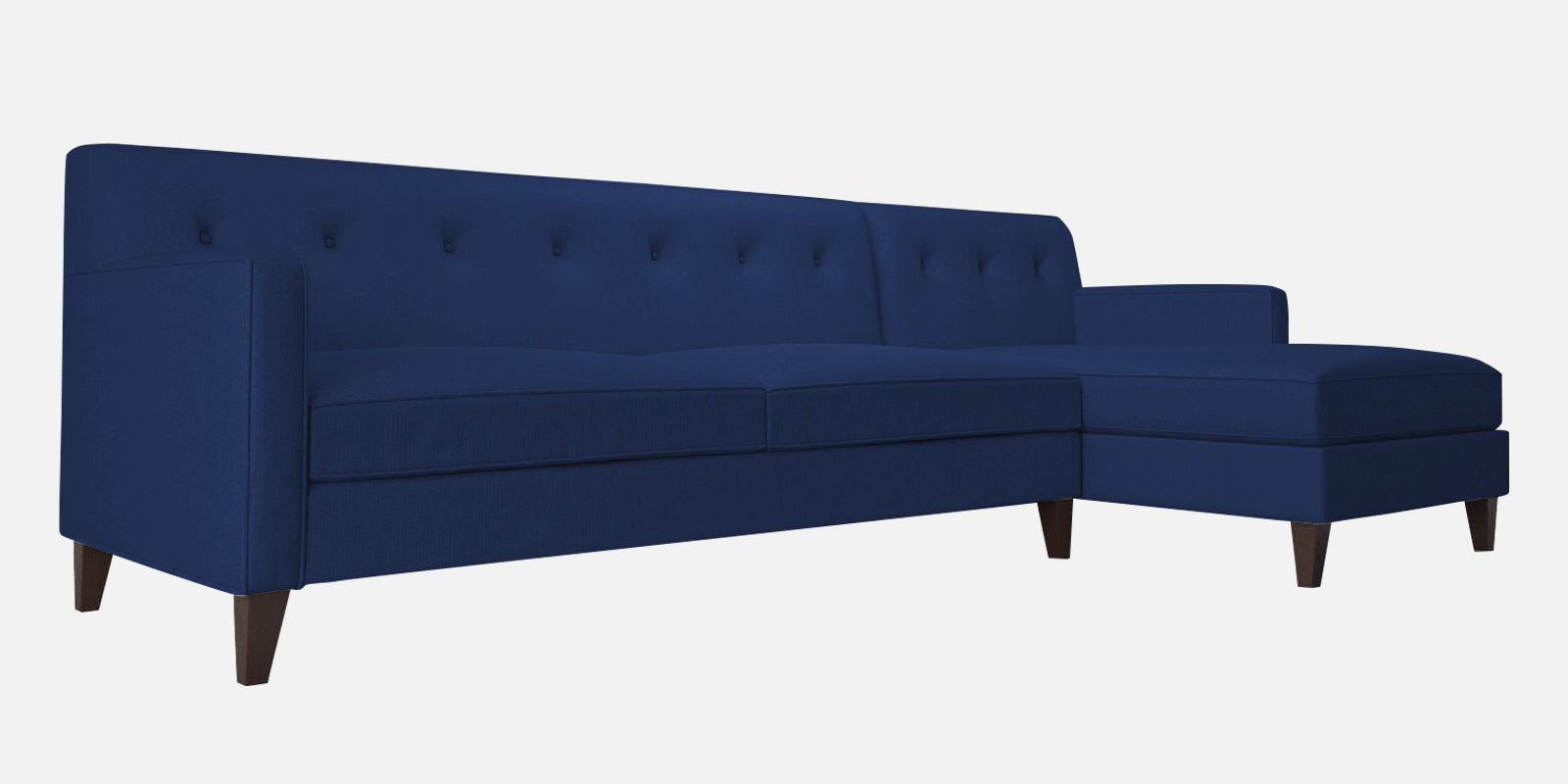 Miller Fabric LHS Sectional Sofa (3+Lounger) In Royal Blue Colour - Febonic Living