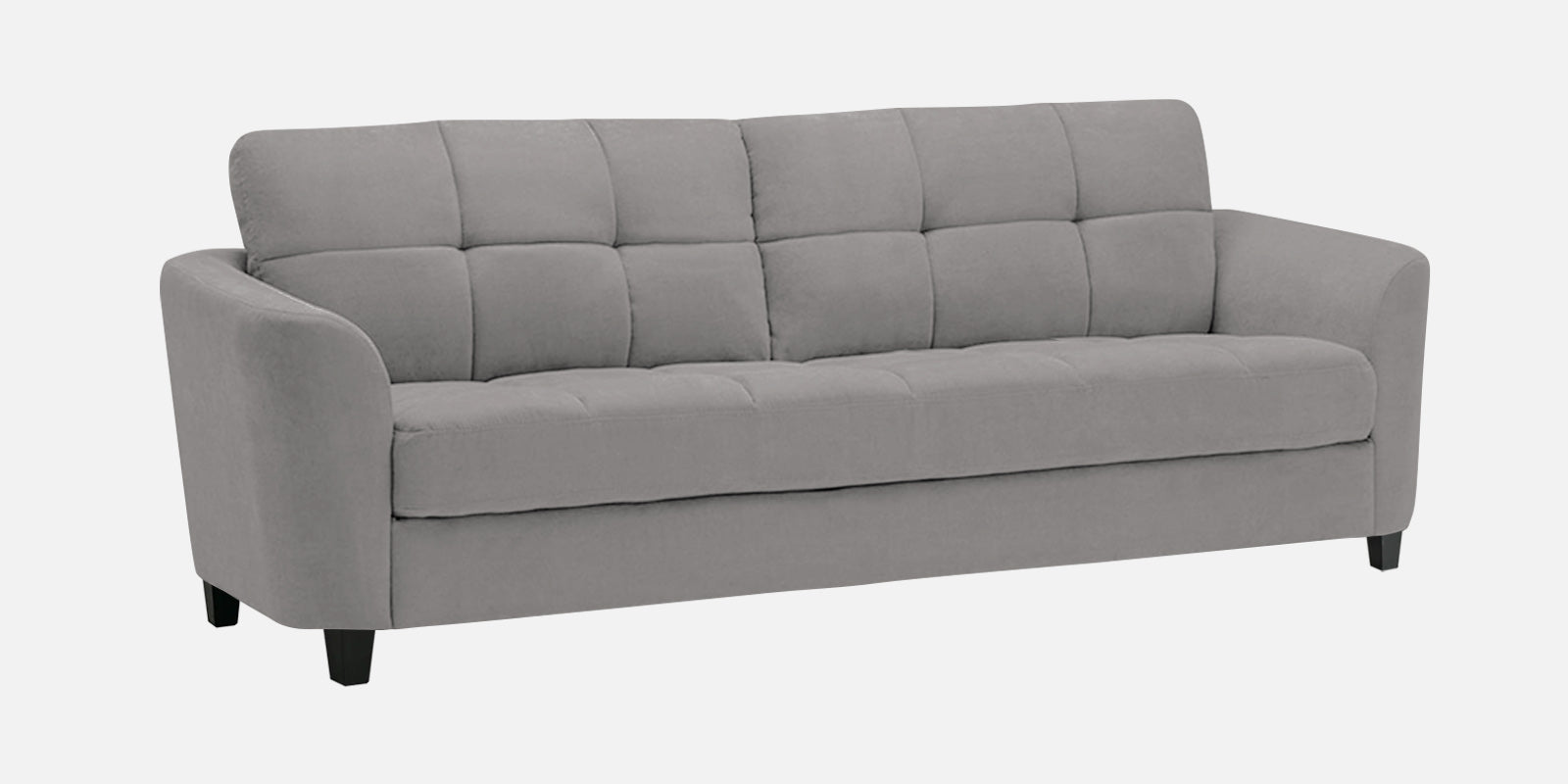 Mulan Fabric 3 Seater Sofa In Silver Grey Colour - Febonic Living