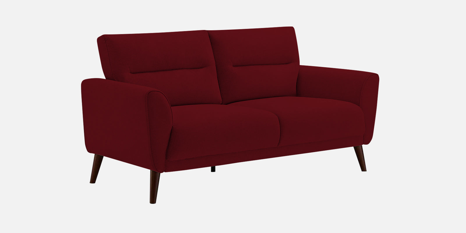 Castro Fabric 2 Seater Sofa In Ruby Red Colour - Febonic Living
