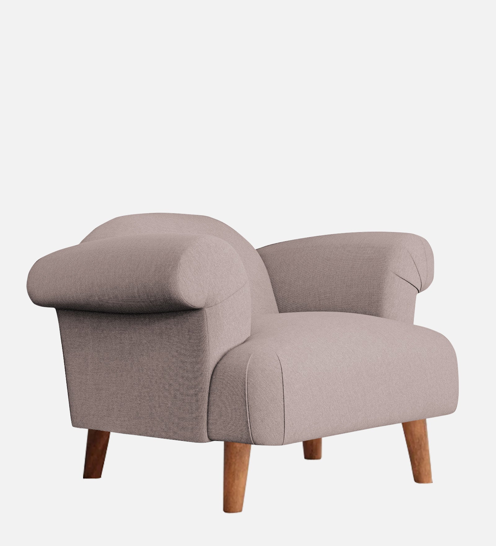 Barber Fabric 1 Seater Sofa In Almond Beige Colour - Febonic Living