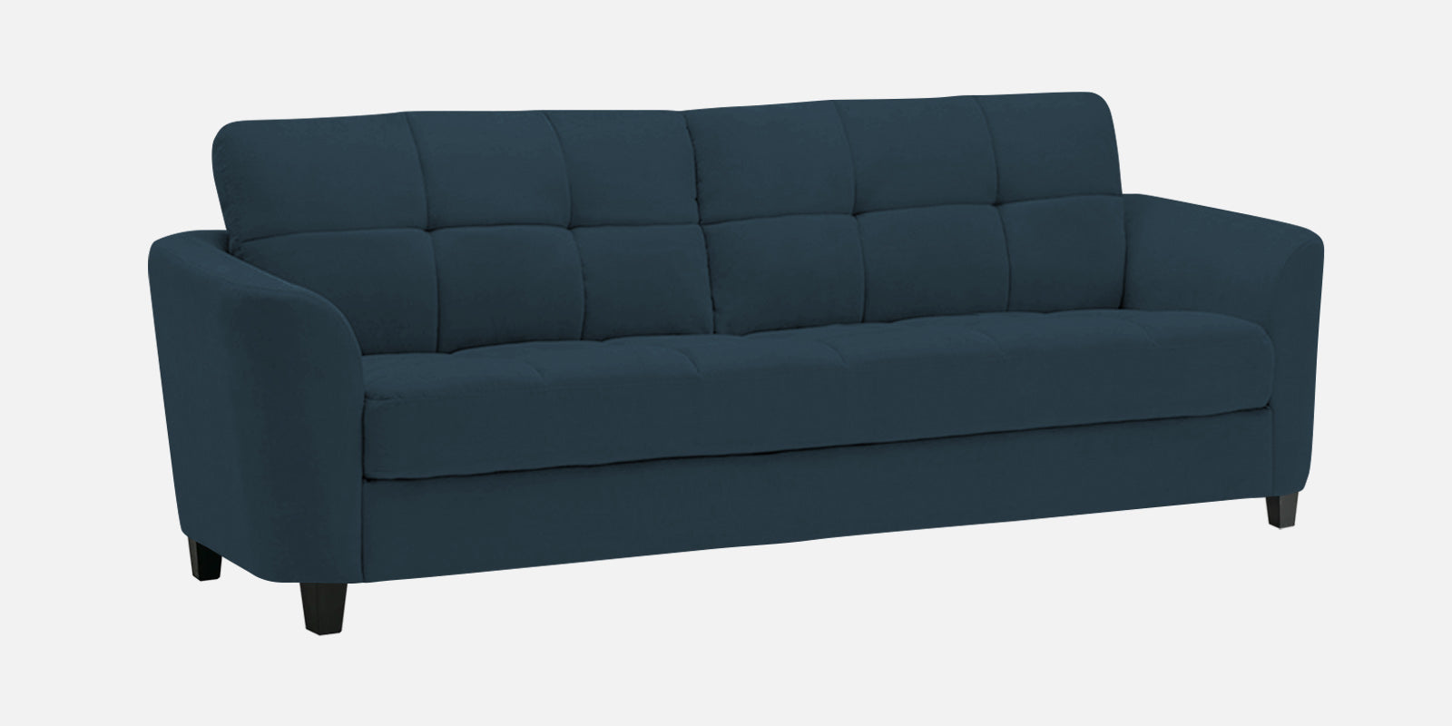 Mulan Fabric 3 Seater Sofa In Cool Blue Colour - Febonic Living